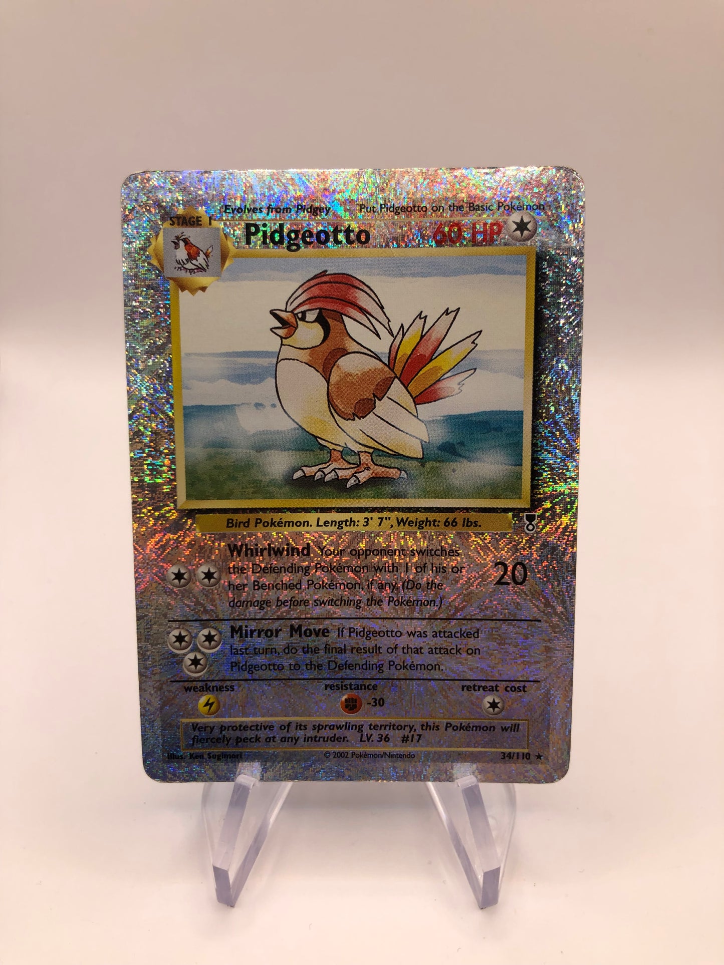 Pokemon Karte Revers Tauboga 34/110 Englisch