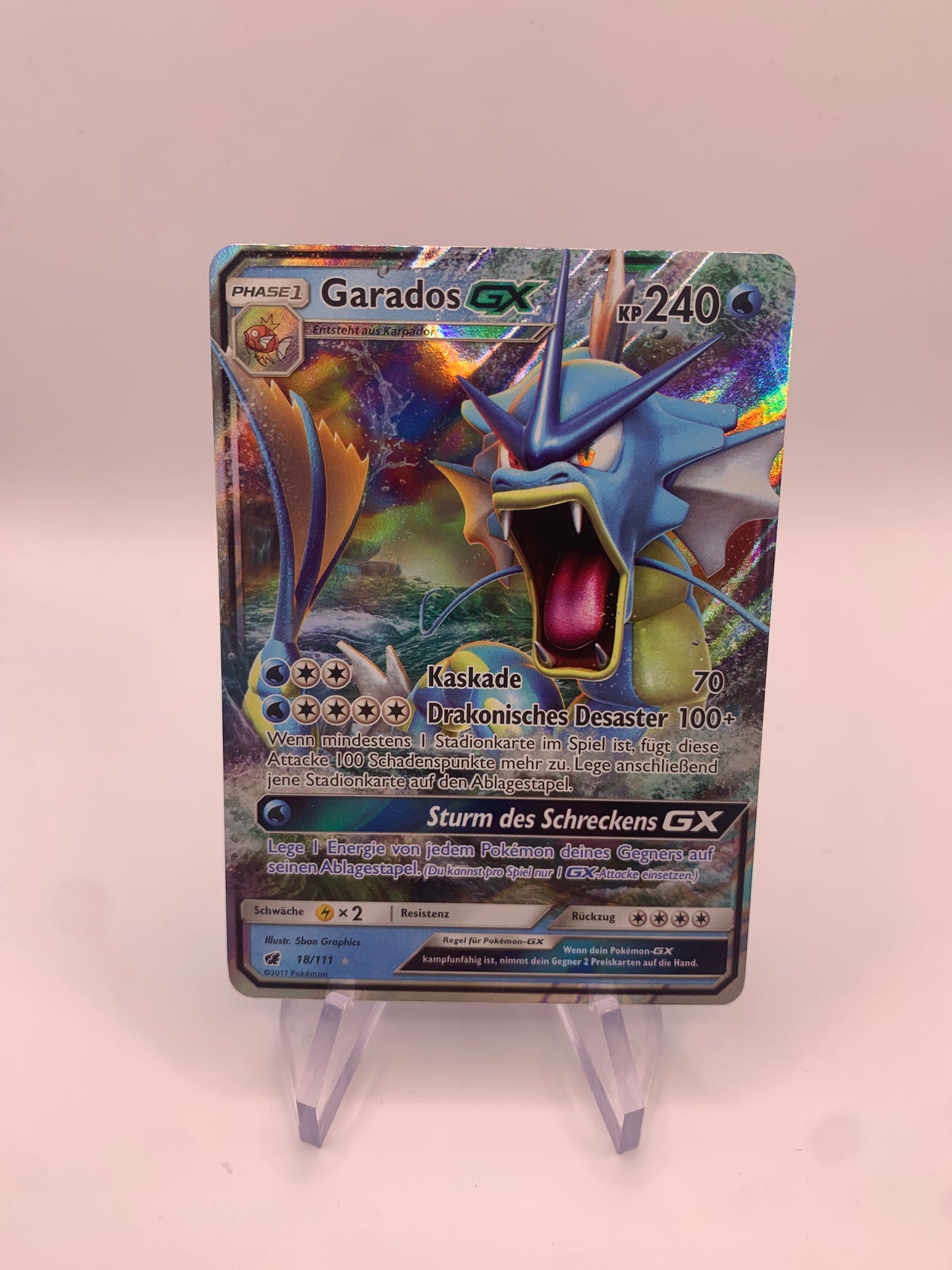 Pokemon Karte Gx Garados 18/111 Deutsch