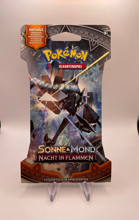 Pokemon Karten OVP Sleeved Booster Nacht im Flammen Deutsch