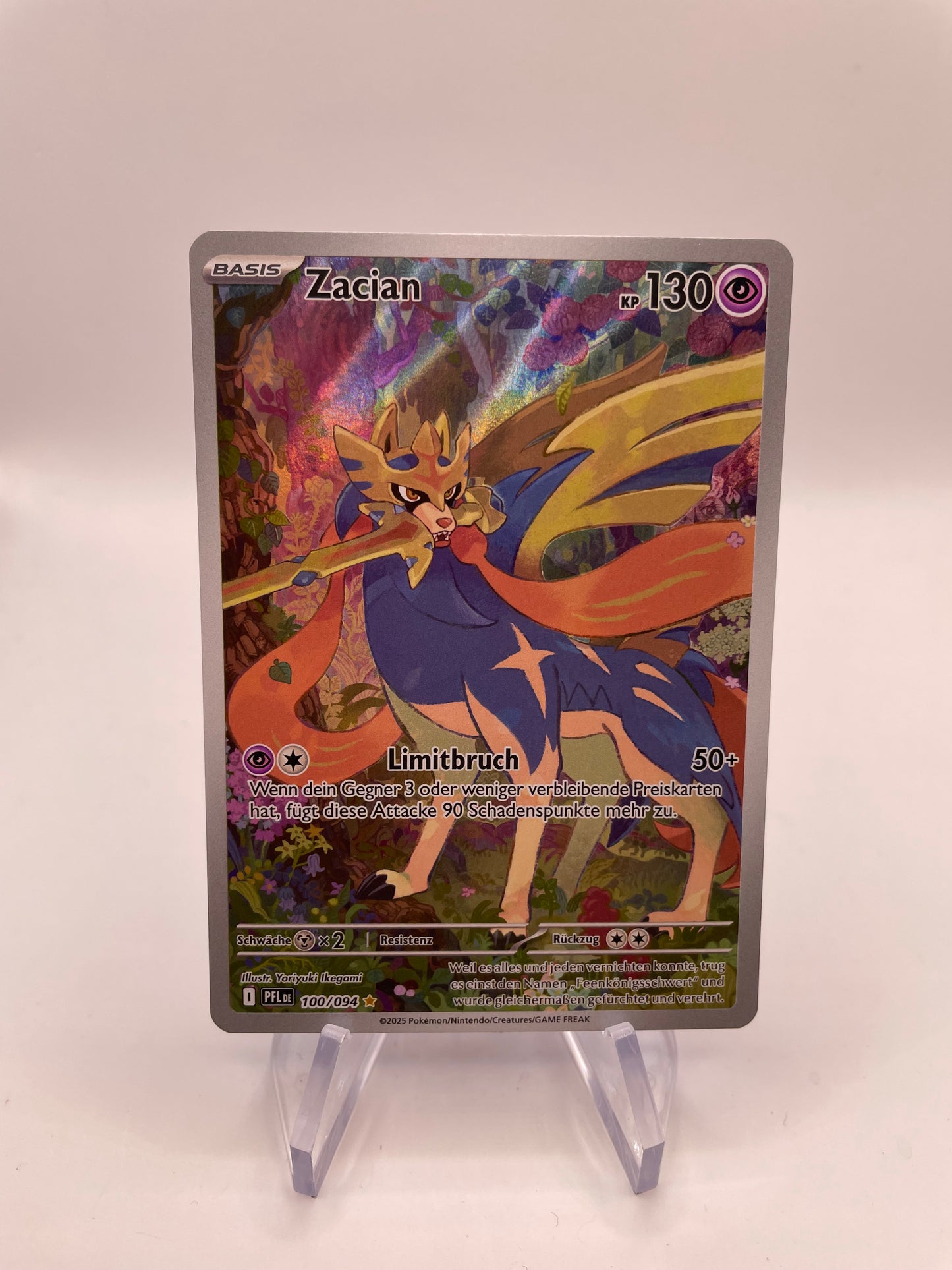Pokemon Karte Art Rare Zacian 100/94 Deutsch