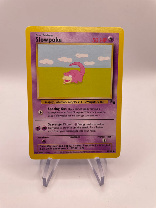 Pokemon Karte Fossil Slowpoke 55/62 Englisch