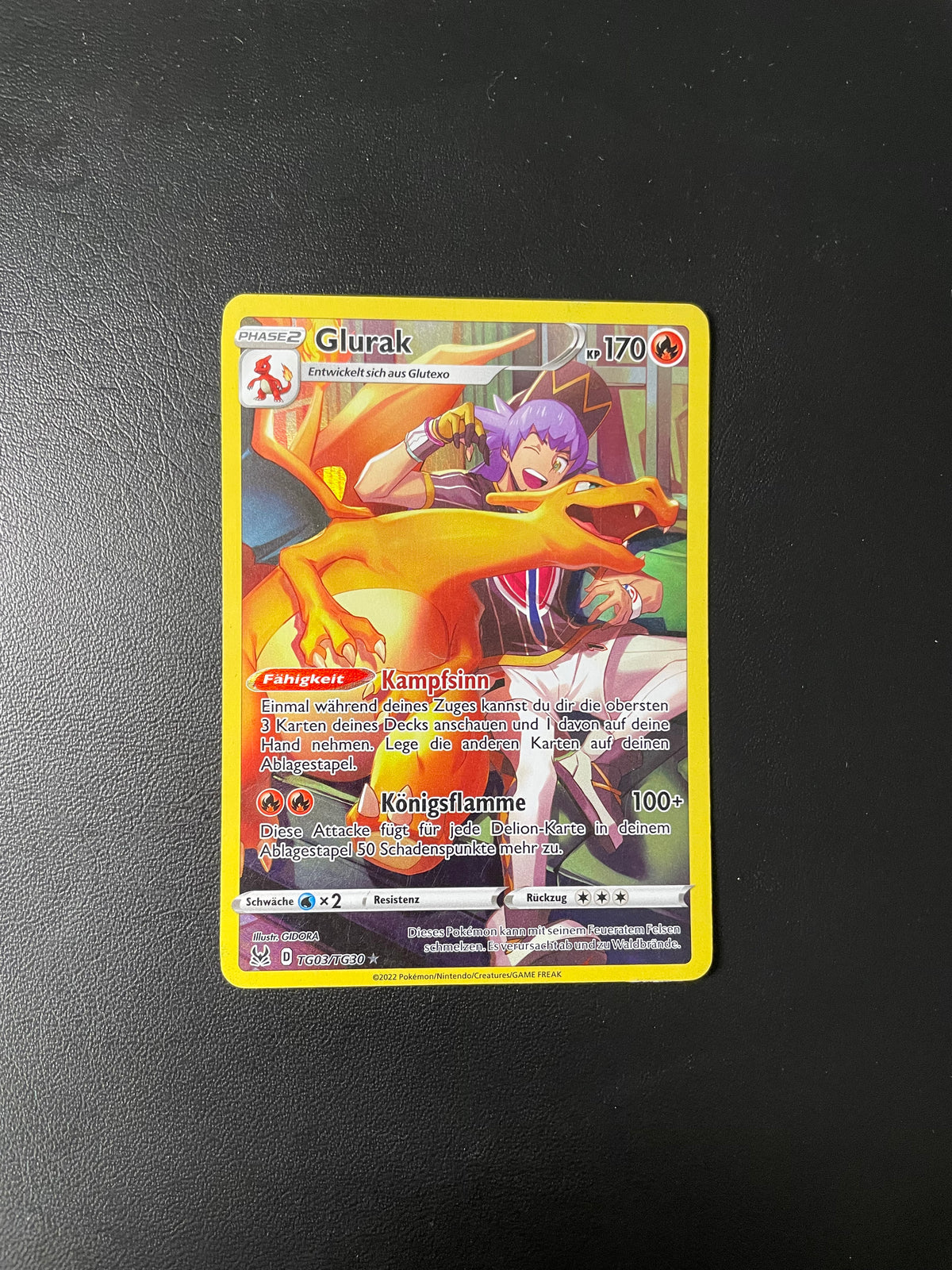 Pokemon Karte Art Rare Glurak TG03/TG30 Deutsch