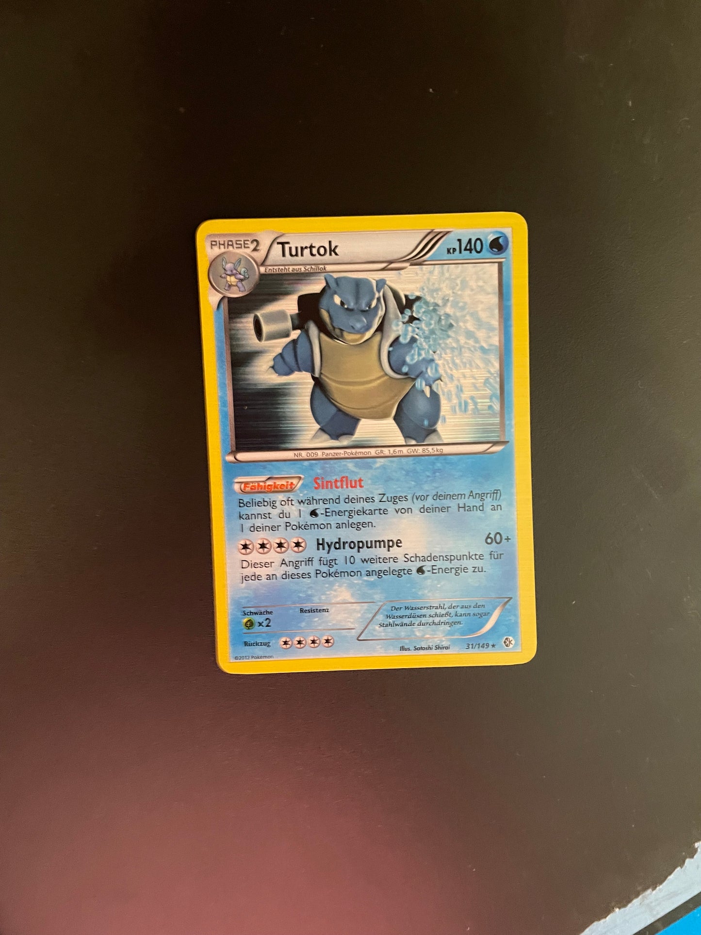 Pokemon Karte Holo Turtok 31/149 Deutsch