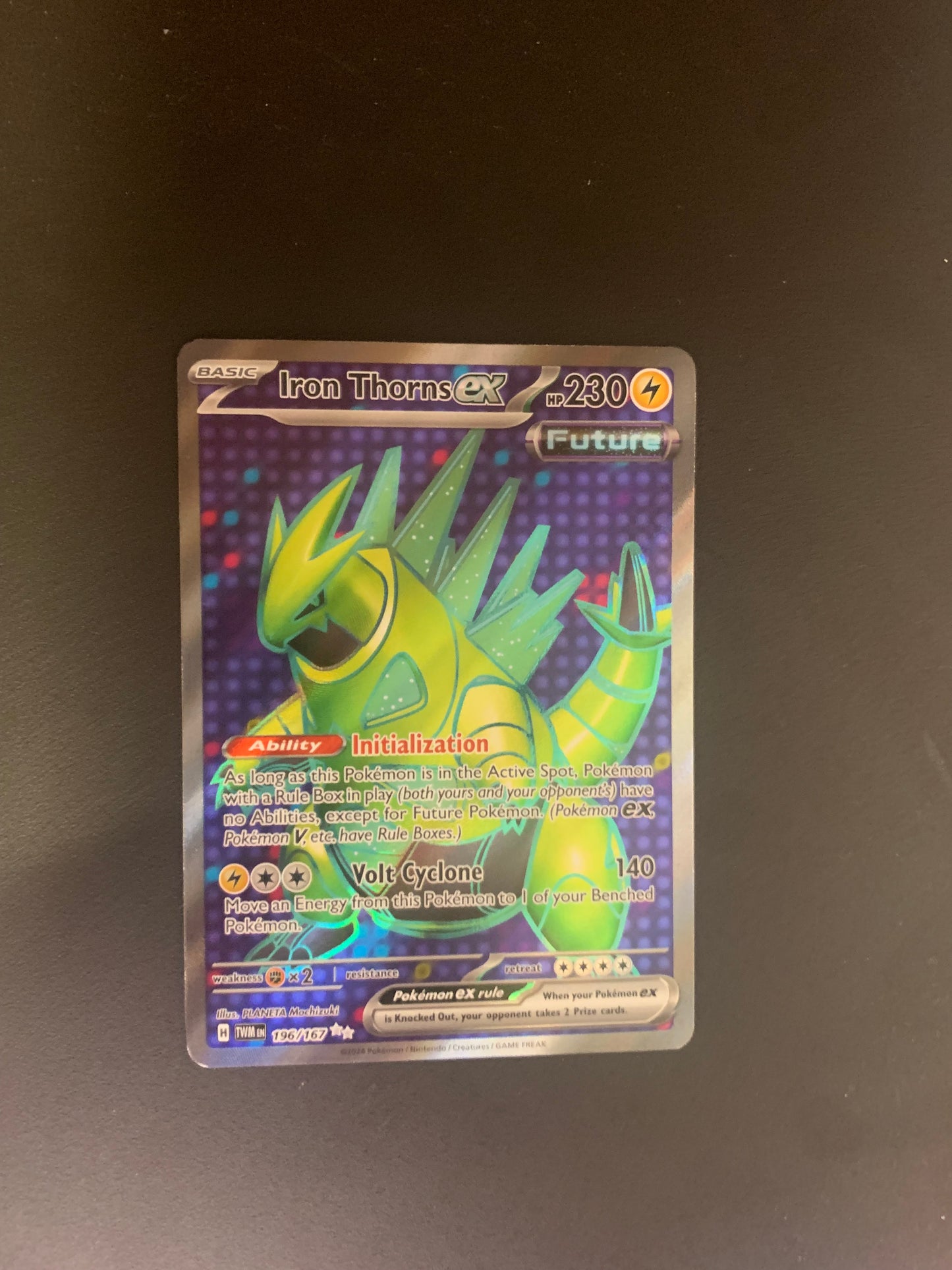 Pokemon Karte Ex Fullart Eisendorn 196/167 Englisch