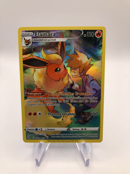 Pokemon Karte Art-Rare Flamara TG01/TG30 Deutsch