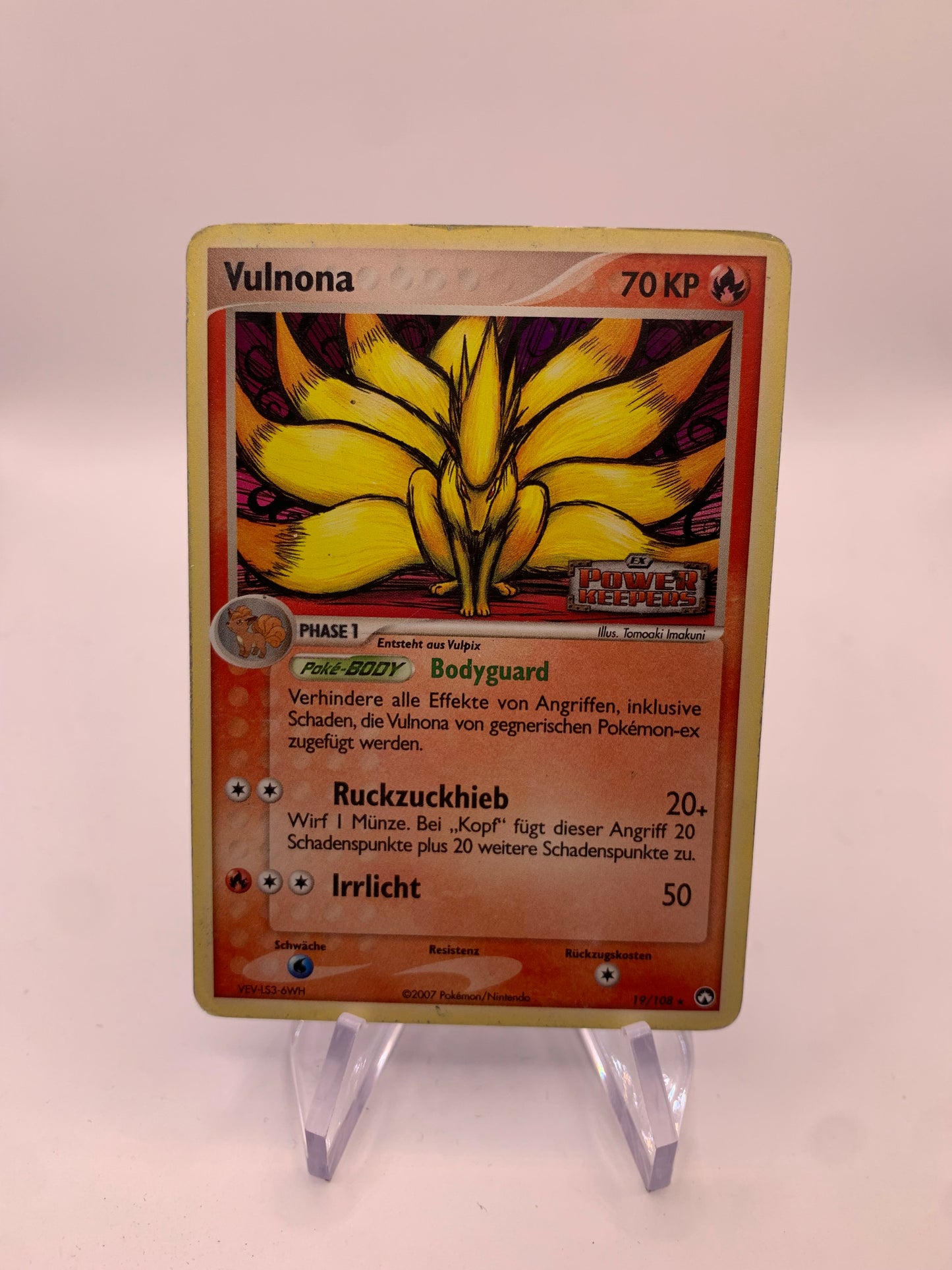 Pokemon Karte Holo Vulnona 19/108 Deutsch