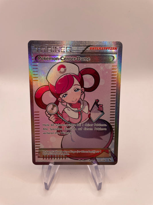 Pokemon Karte Trainer Pokemon-Center-Dame 105/106 Deutsch