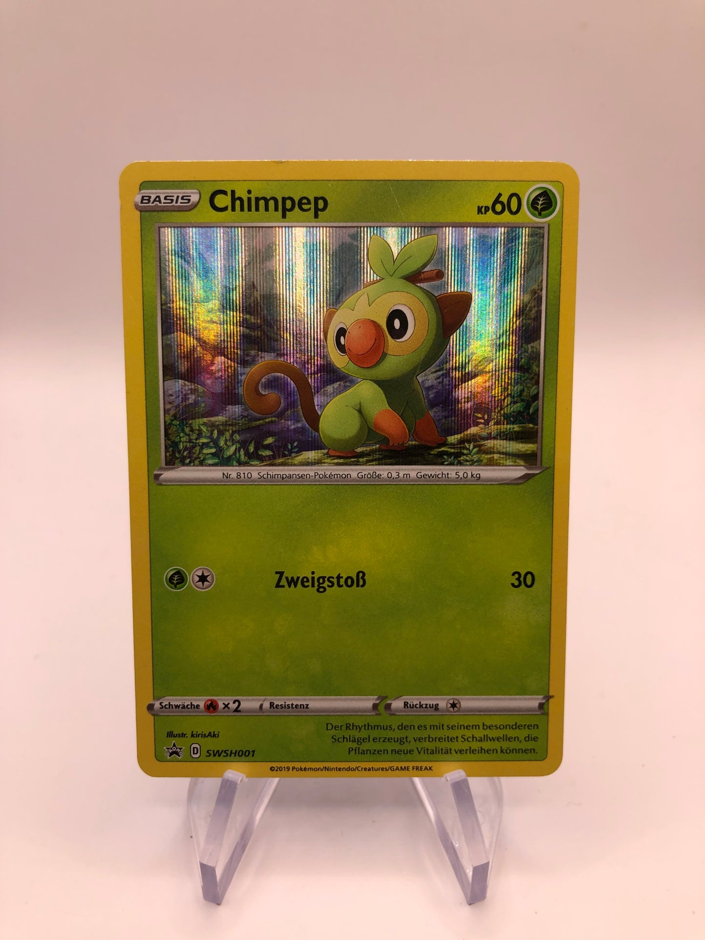 Pokemon Karte Holo Promo Chimpep SWSH001 Deutsch