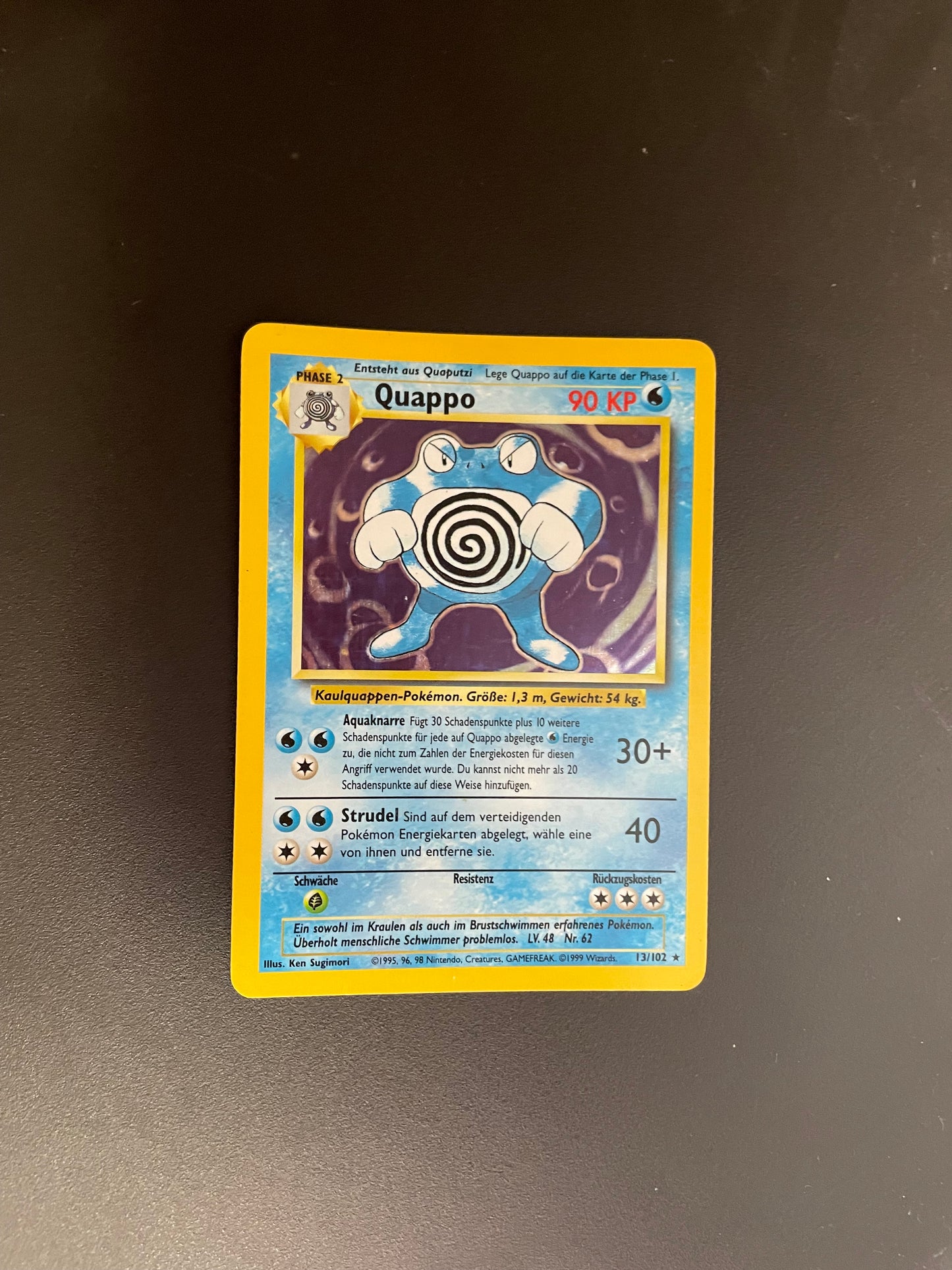 Pokemon Karte Holo Quappo 13/102 Deutsch