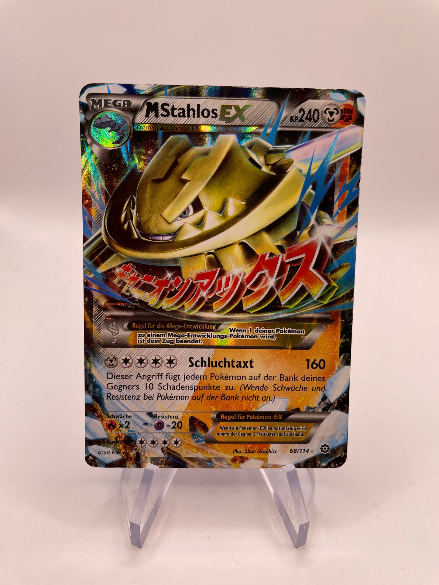 Pokemon Karte EX Mega Stahlos 68/114 Deutsch