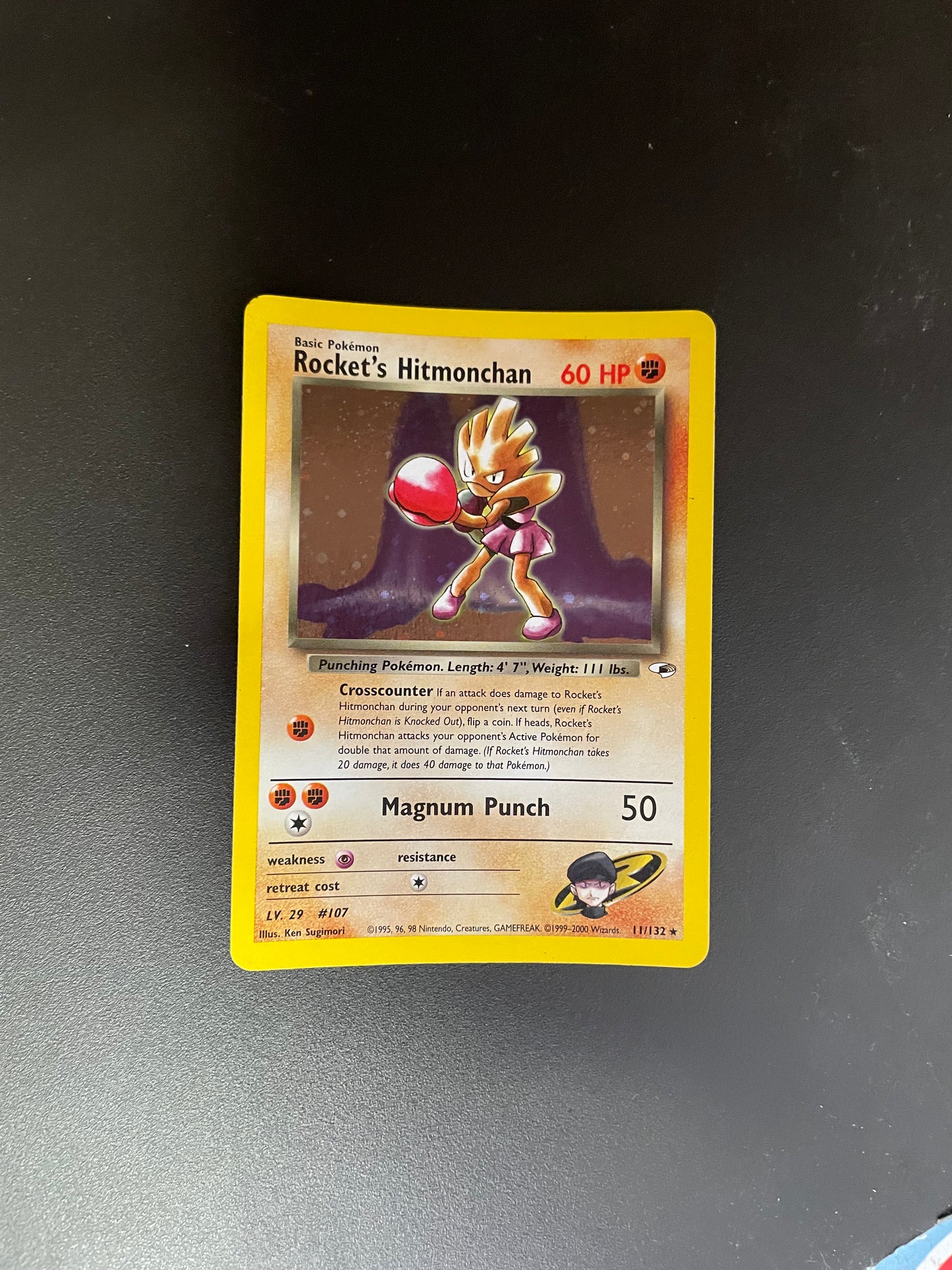 Pokemon Karte Holo Rockets Nockchan 11/132 Englisch