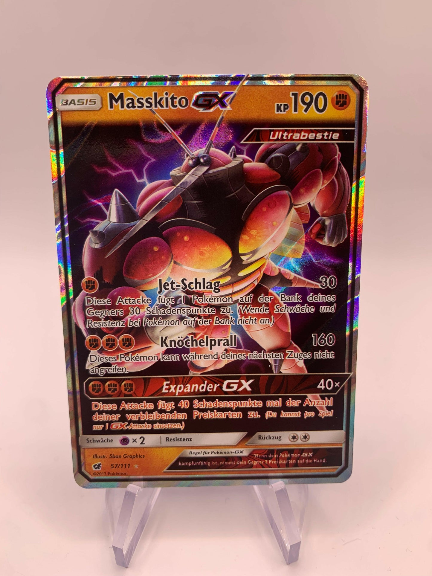 Pokémon card GX Masskito 57/111 German