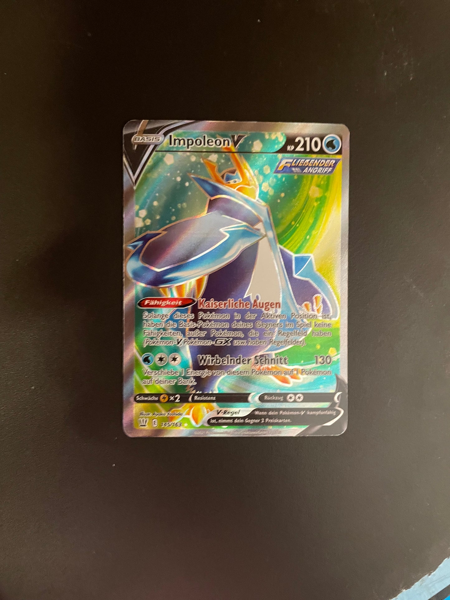 Pokémon Karte V Impoleon 145/163 Deutsch