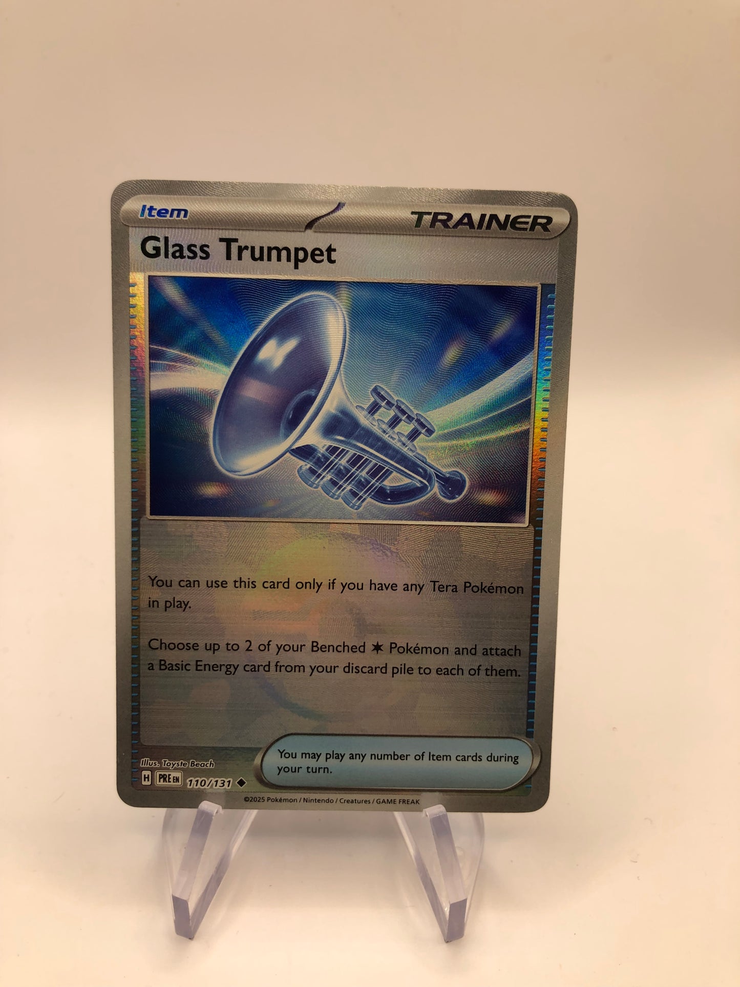 Pokemon Karte Revers Trainer Glass Trumpet 110/131 Englisch