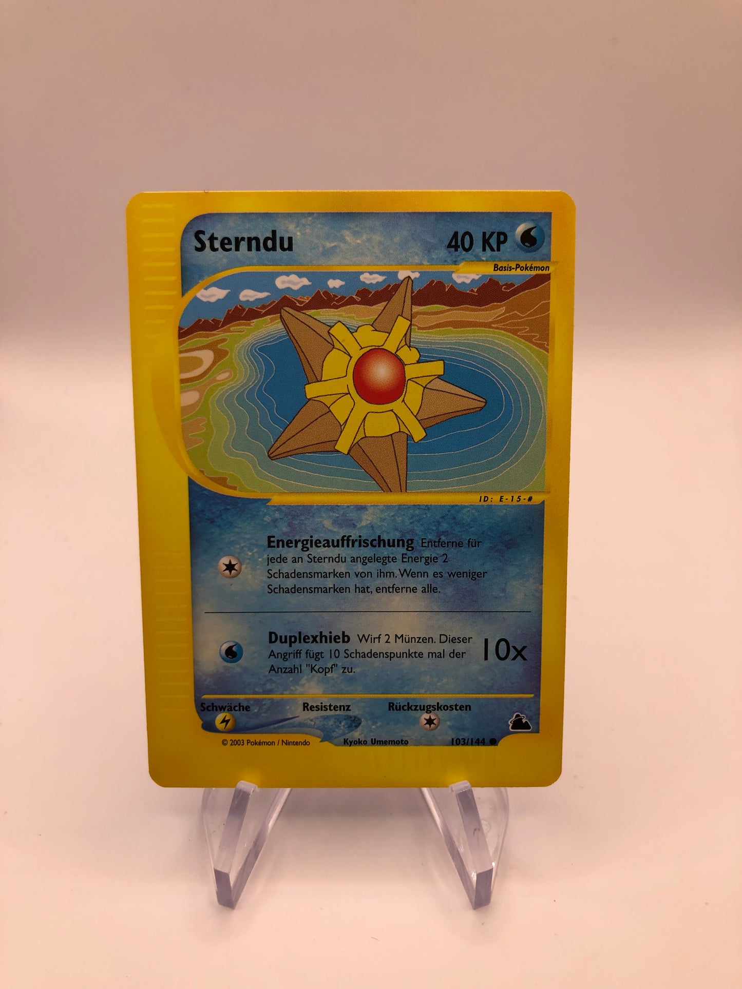 Pokemon Karte E-Series Sterndu 103/144 Deutsch
