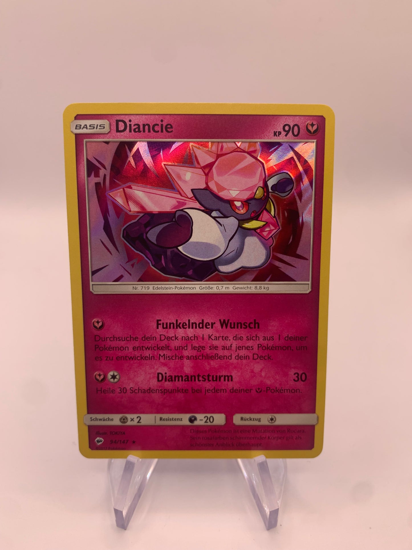 Pokemon Karte Holo Diancie 94/147 Deutsch