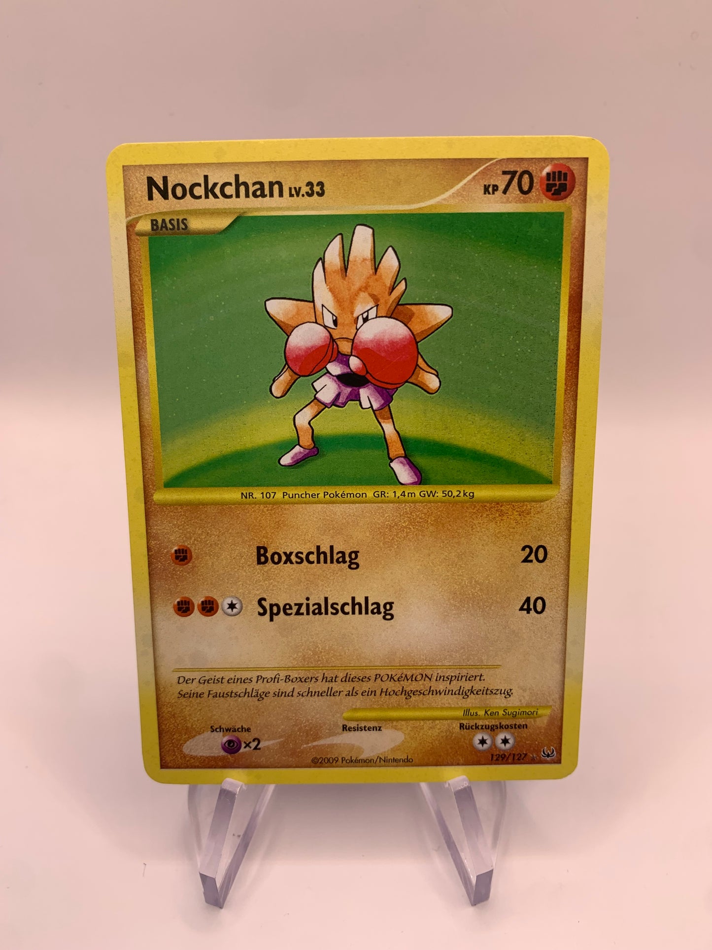 Pokemon Karte Holo Nockchan 129/127 Deutsch