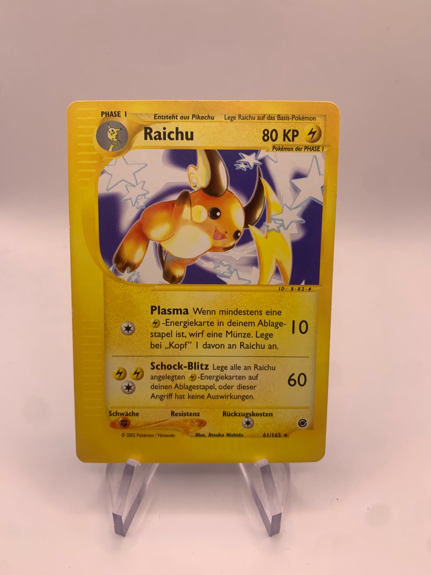 Pokemon Karte E-Serie Raichu 61/165 Deutsch