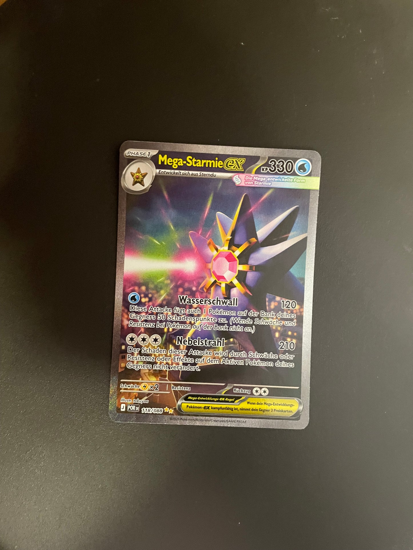 Pokemon Karte EX Mega-Starmie 118/88 Deutsch