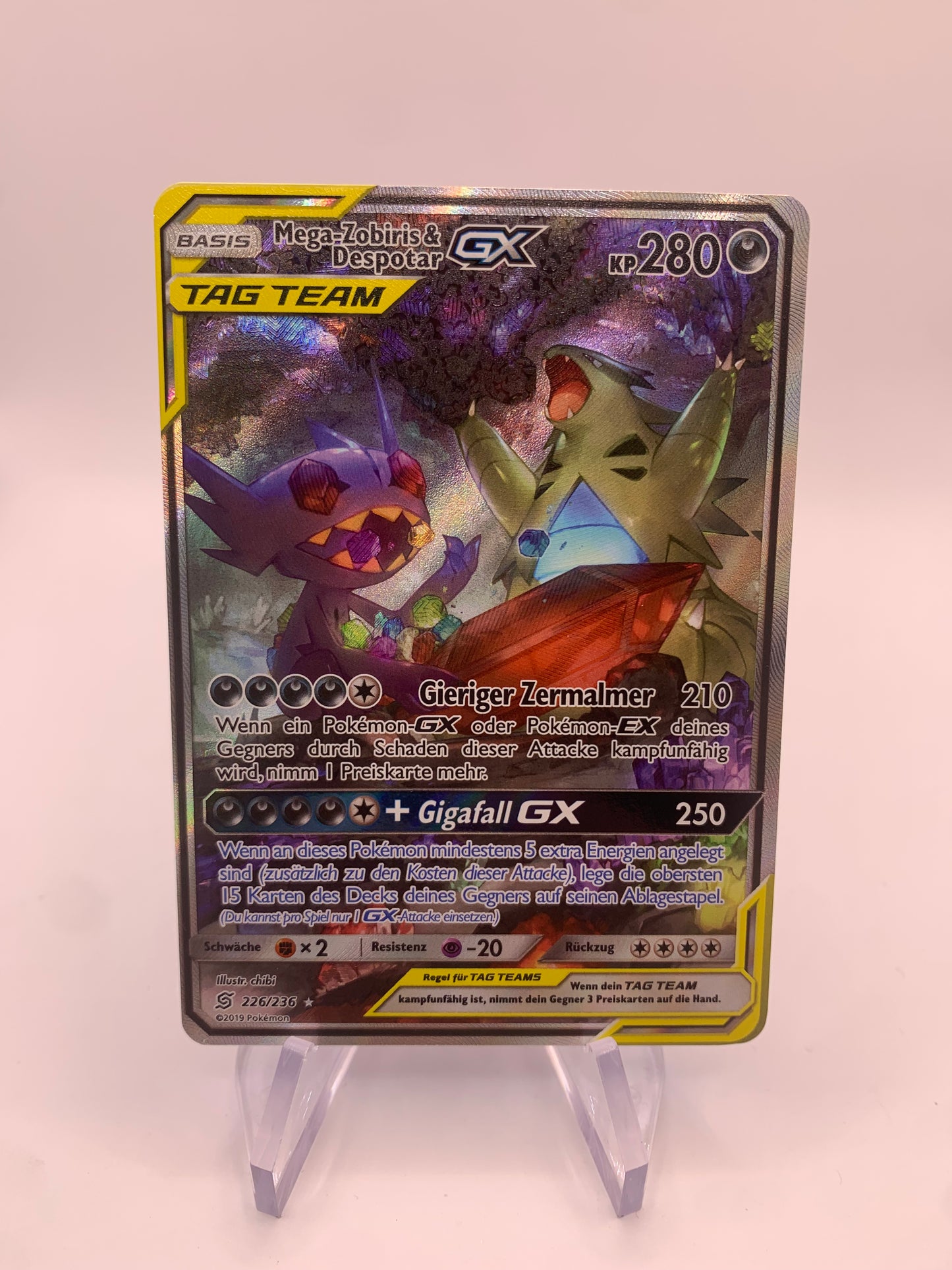 Pokemon Card Gx Tag-Team Alt-Art Mega Zobiris &amp; Despotar 226/236 German