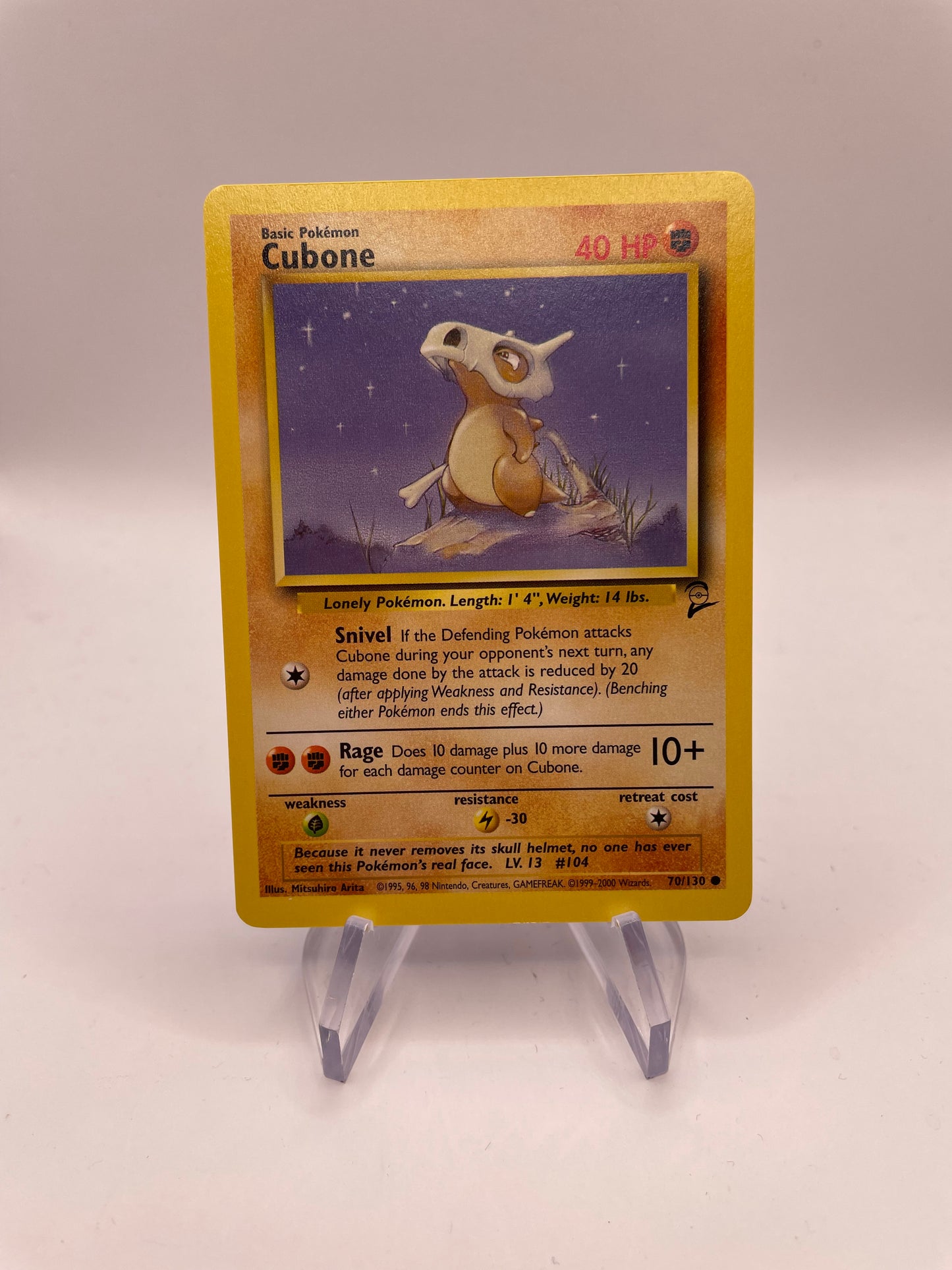 Pokemon Karte Base Set 2 Cubone 70/130 Englisch