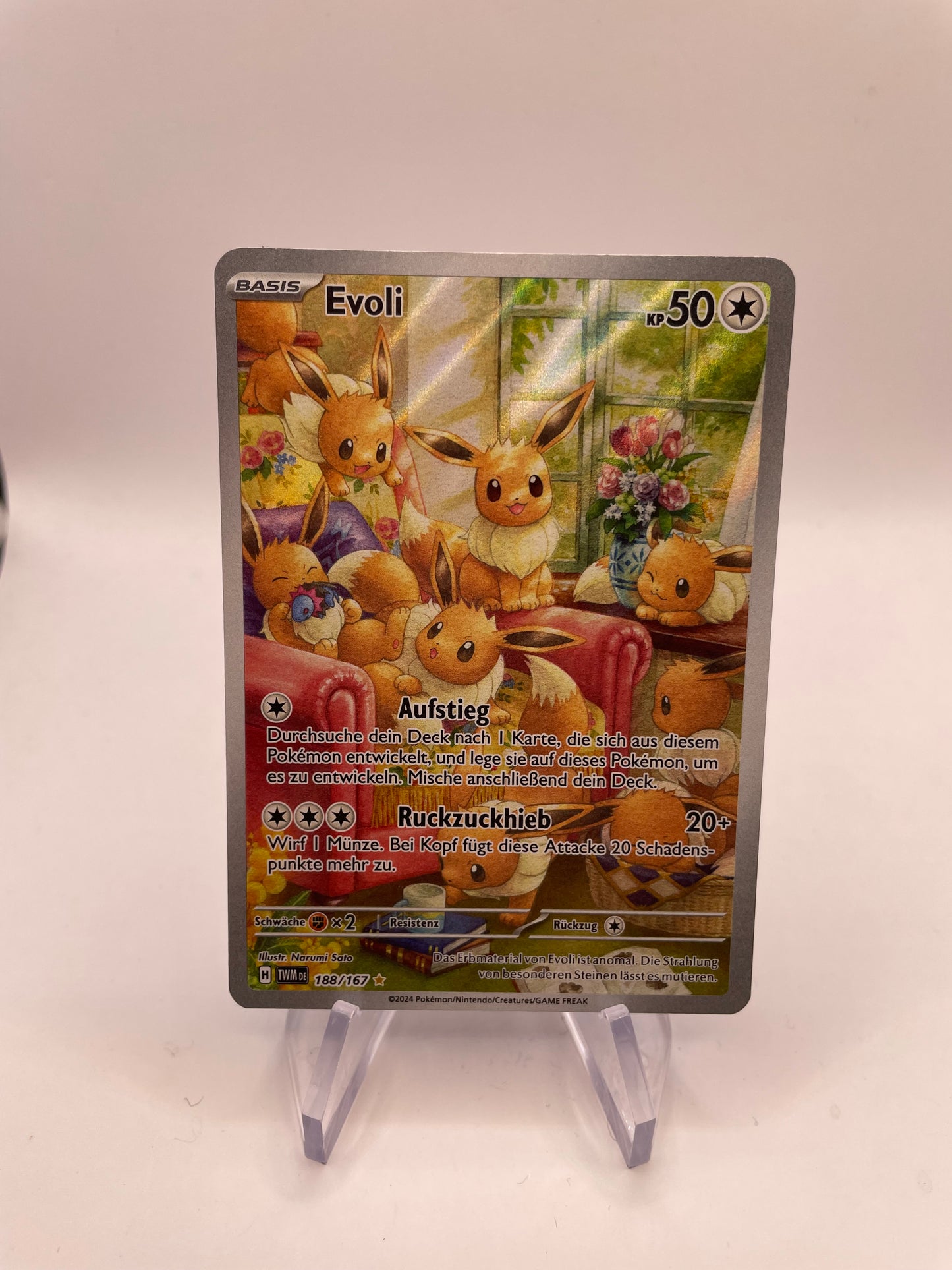 Pokemon Karte Art-Rare Evoli 188/167 Deutsch