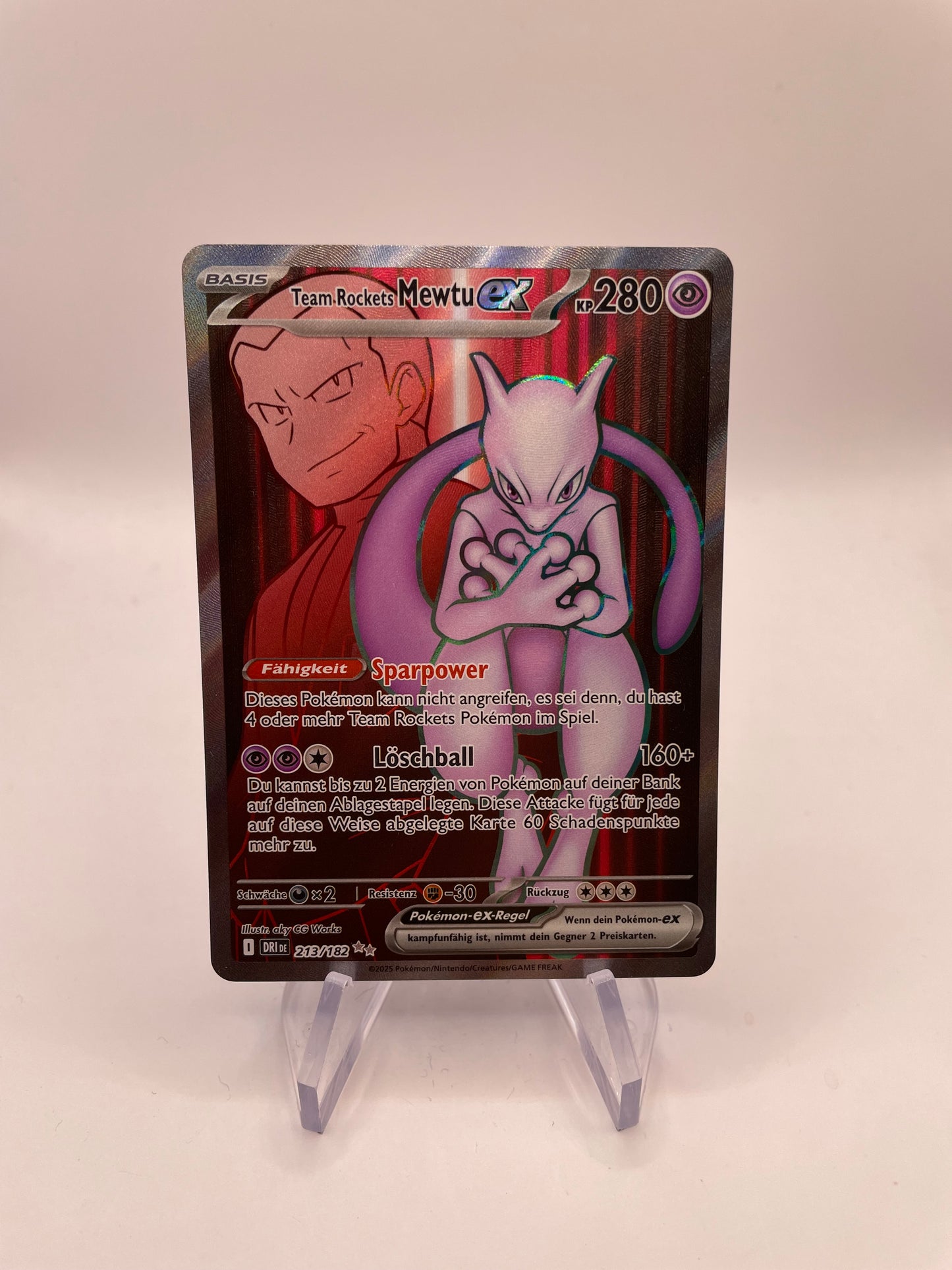 Pokemon Karte Ex Mewtu 213/182 Deutsch