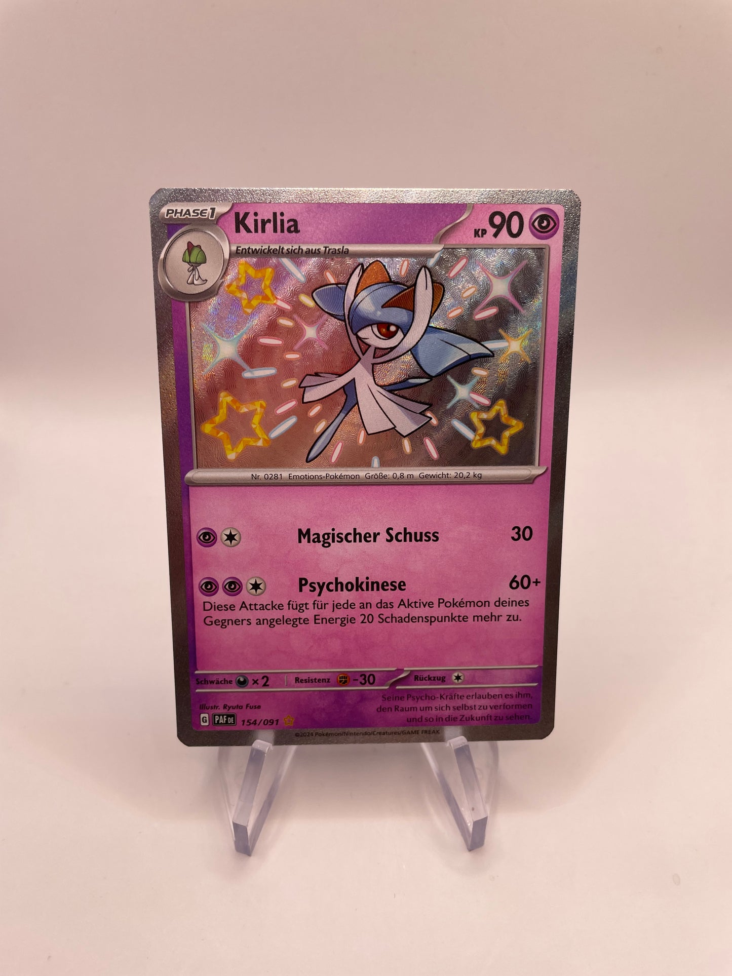 Pokemon Karte Shiny Kirlia 154/91 Deutsch