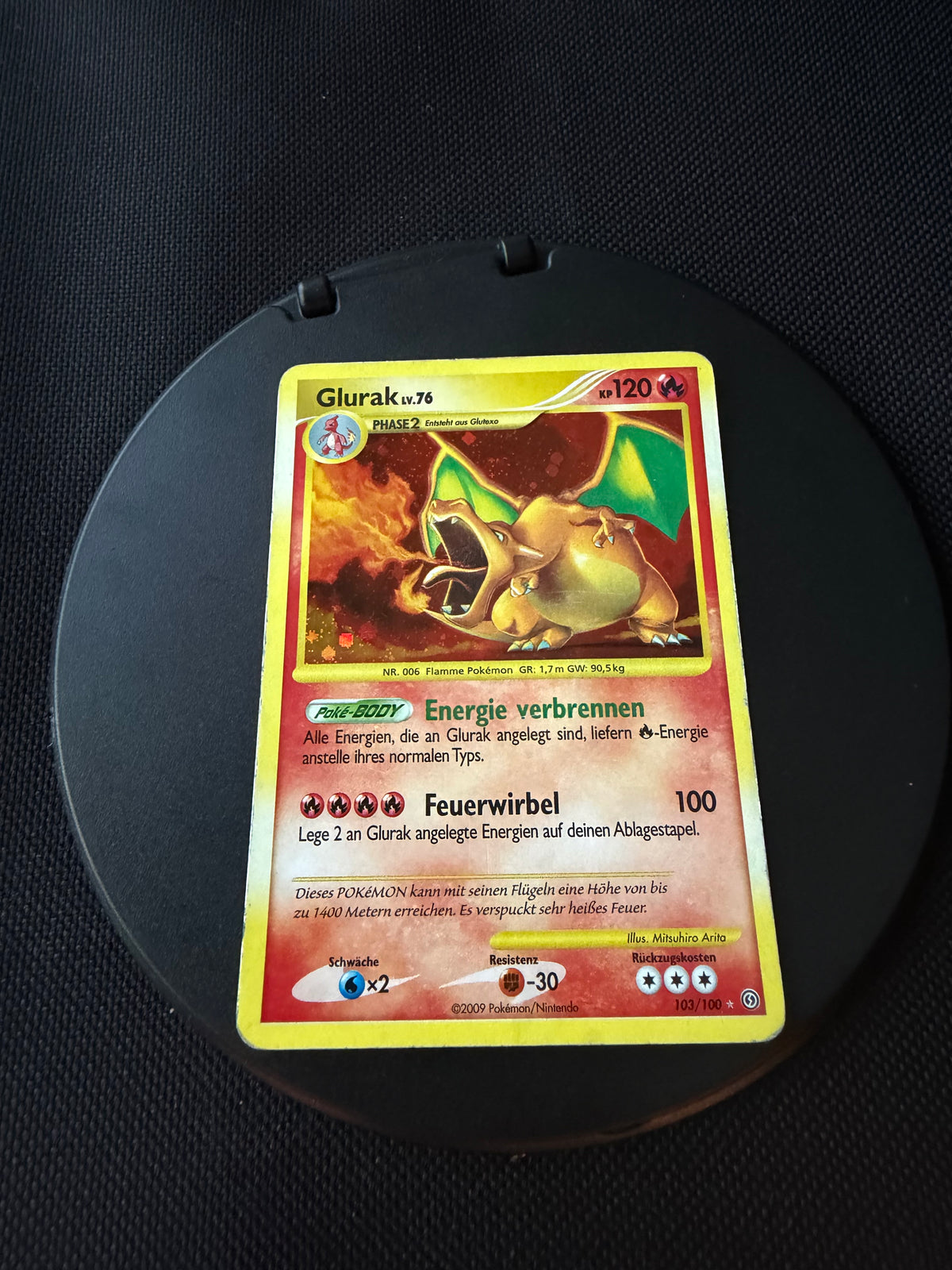 Pokemon Karte Holo Glurak 103/100 Deutsch
