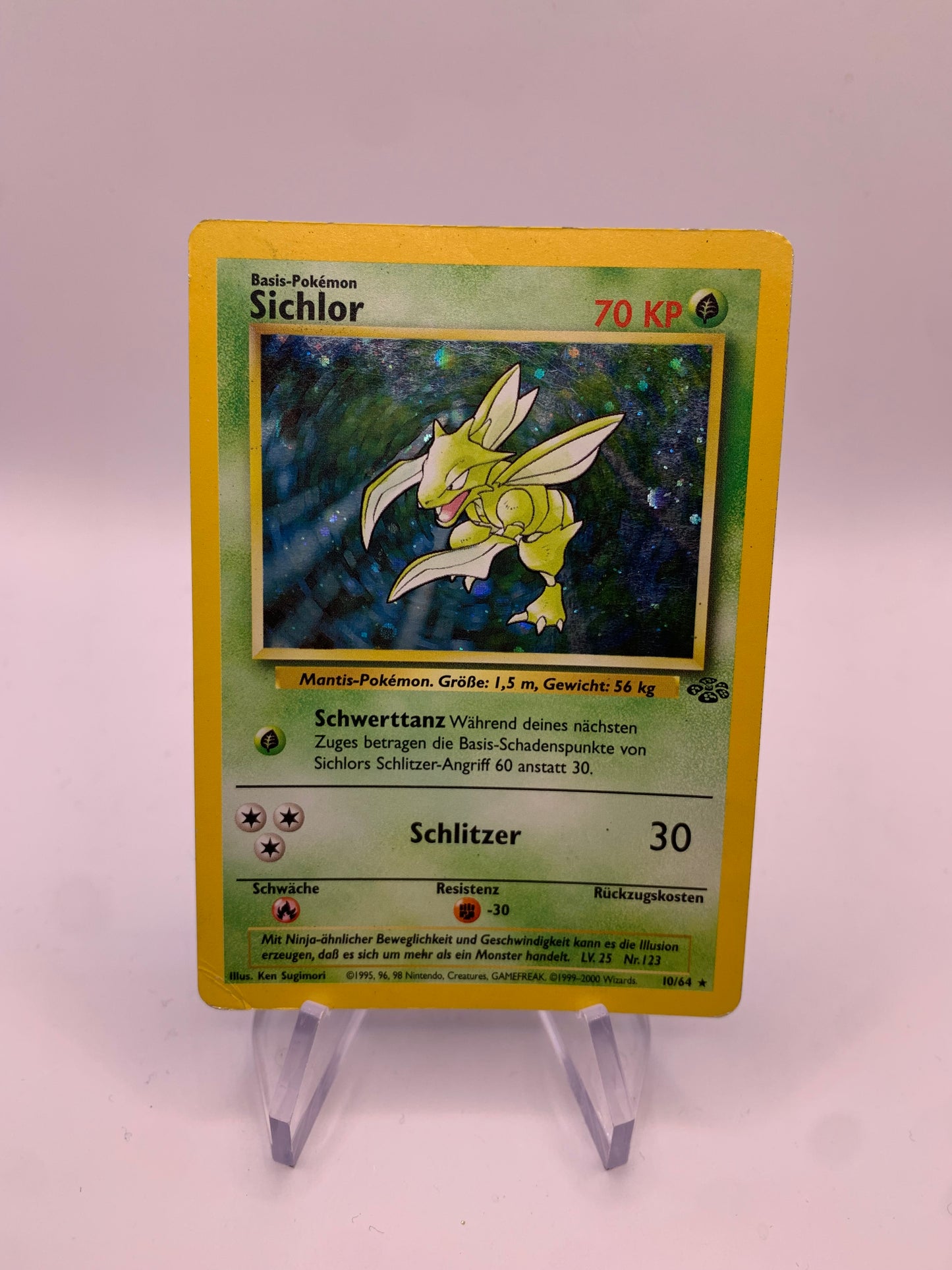 Pokemon Karte Holo Dschungel Sichlor 10/64 Deutsch