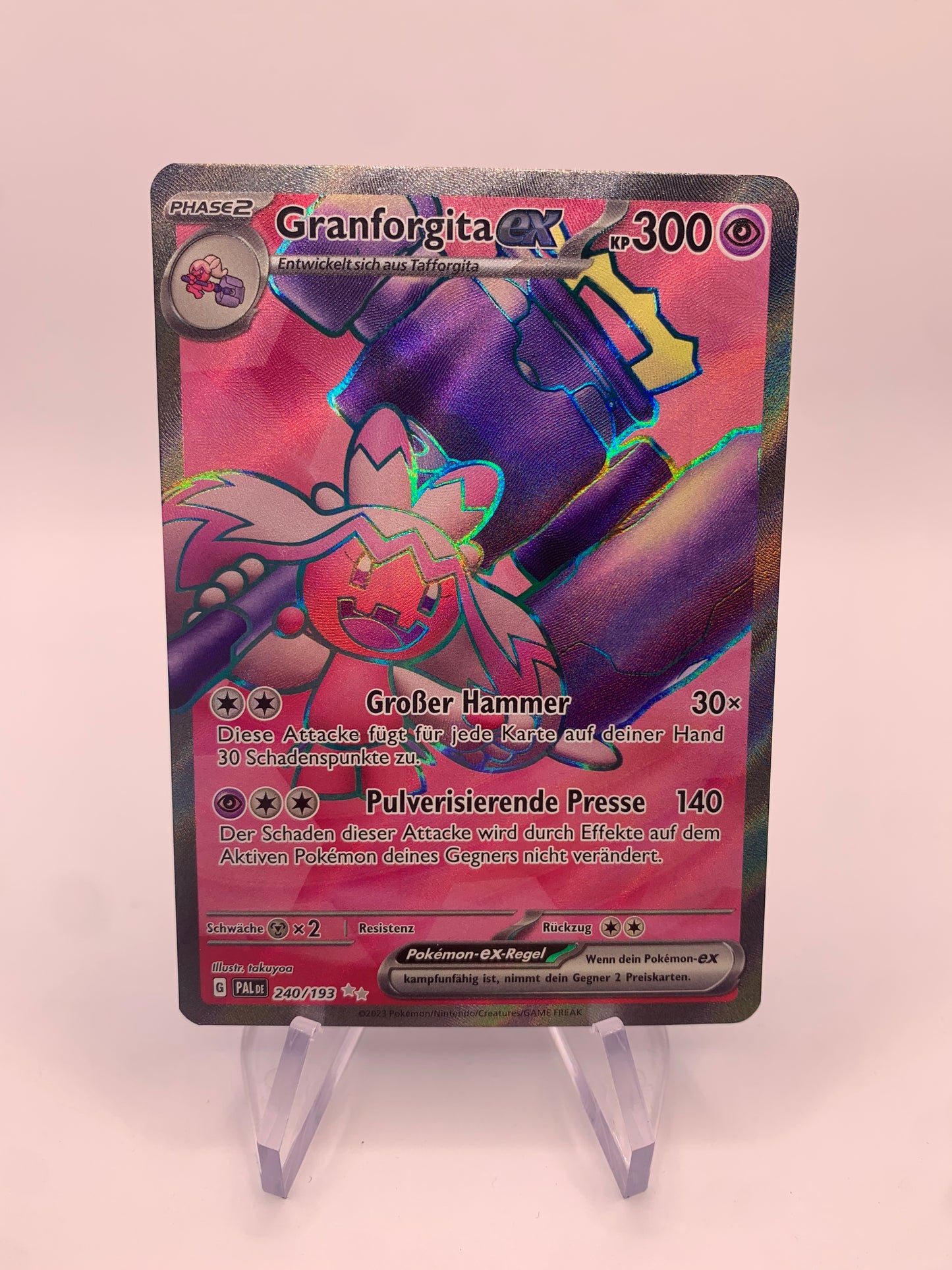 Pokemon card ex Fullart Granfogita 240/193 German