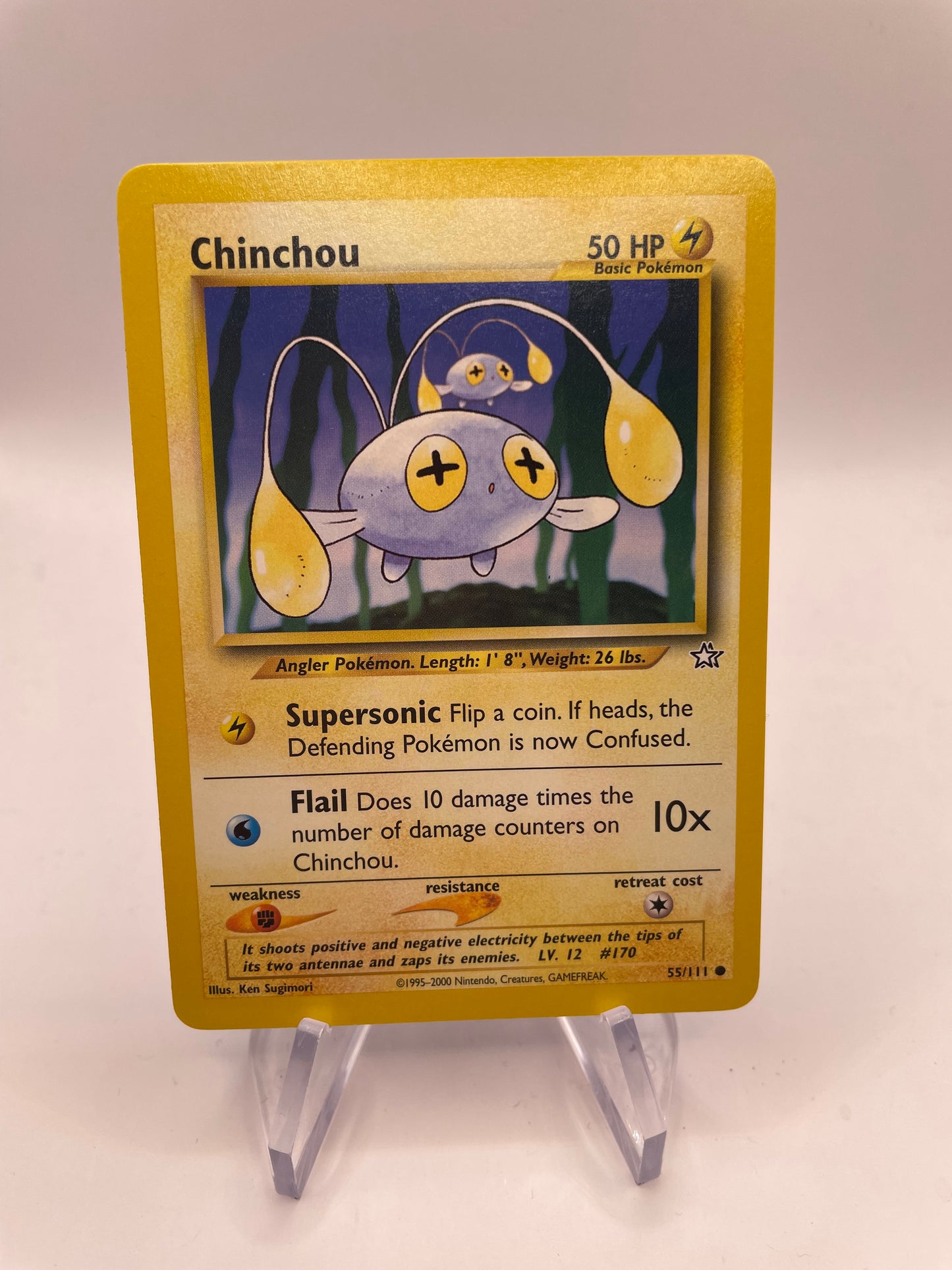 Pokemon Karte Neo Genesis Chinchou 55/111 Englisch