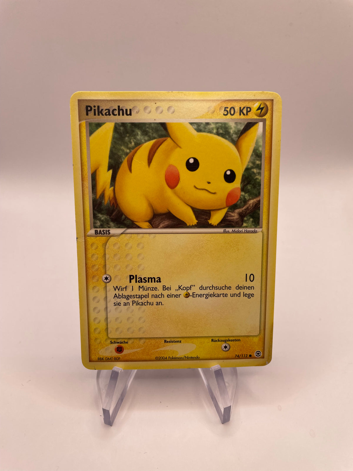 Pokémon Karte Pikachu 74/112 Deutsch