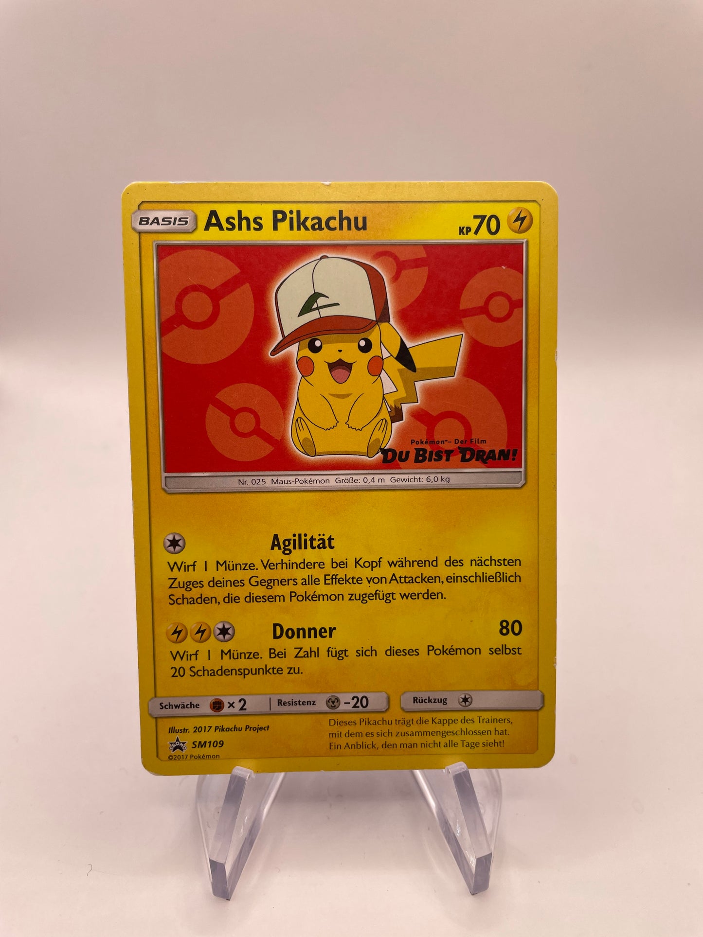 Pokemon Karte Ashs Pikachu SM109 Deutsch