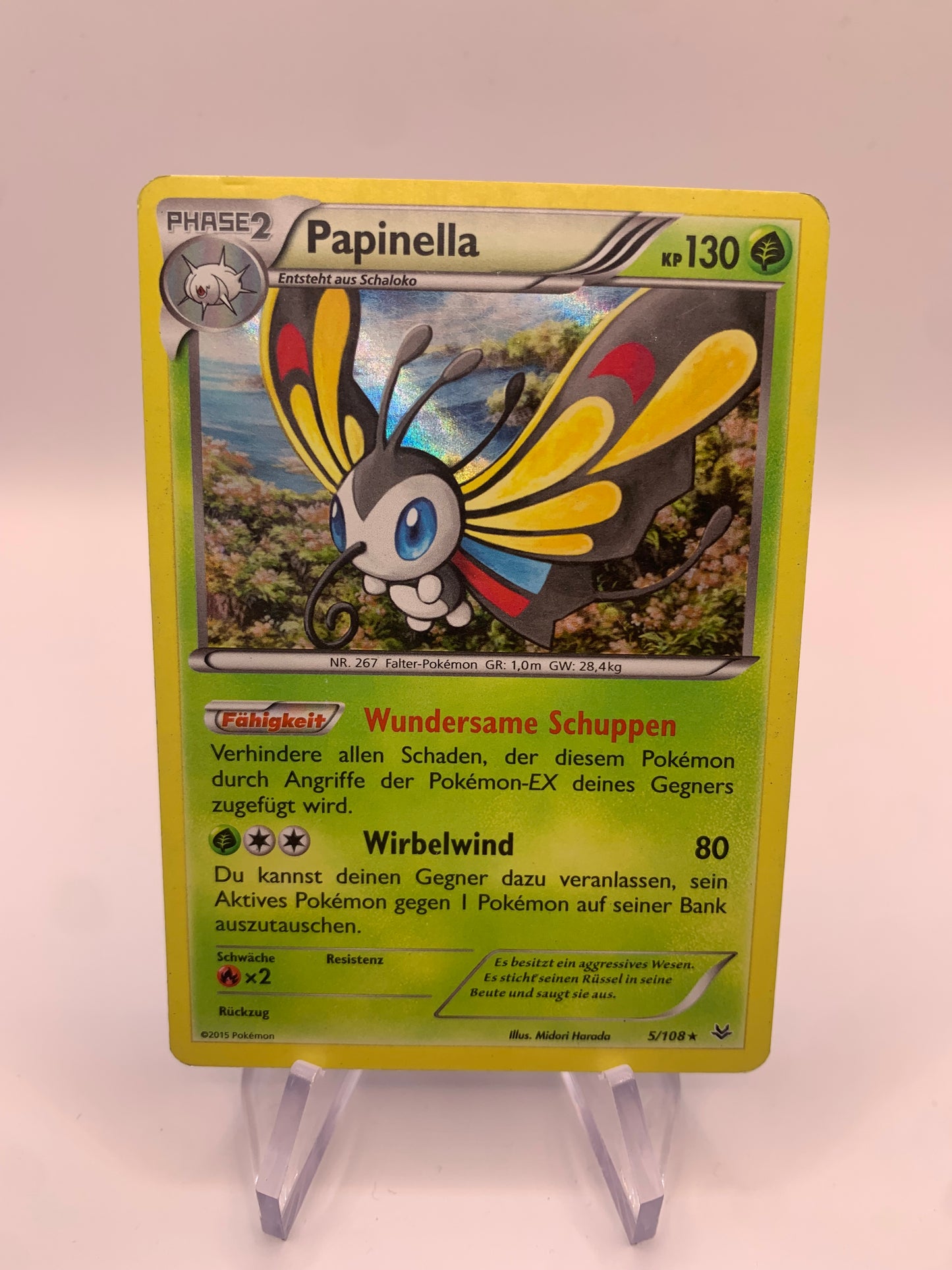 Pokemon Karte Holo Papinella 5/108 Deutsch