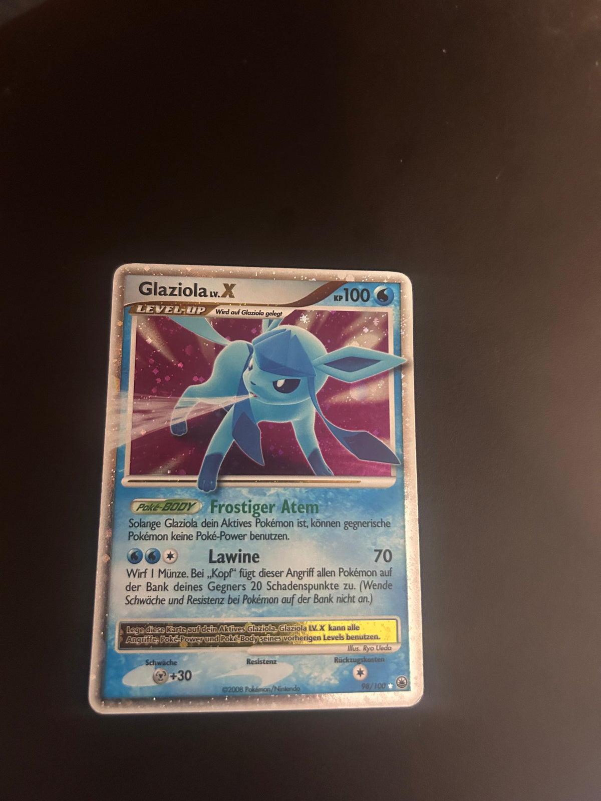 Pokemon Karte Lv.X Glaziola 98/100 Deutsch