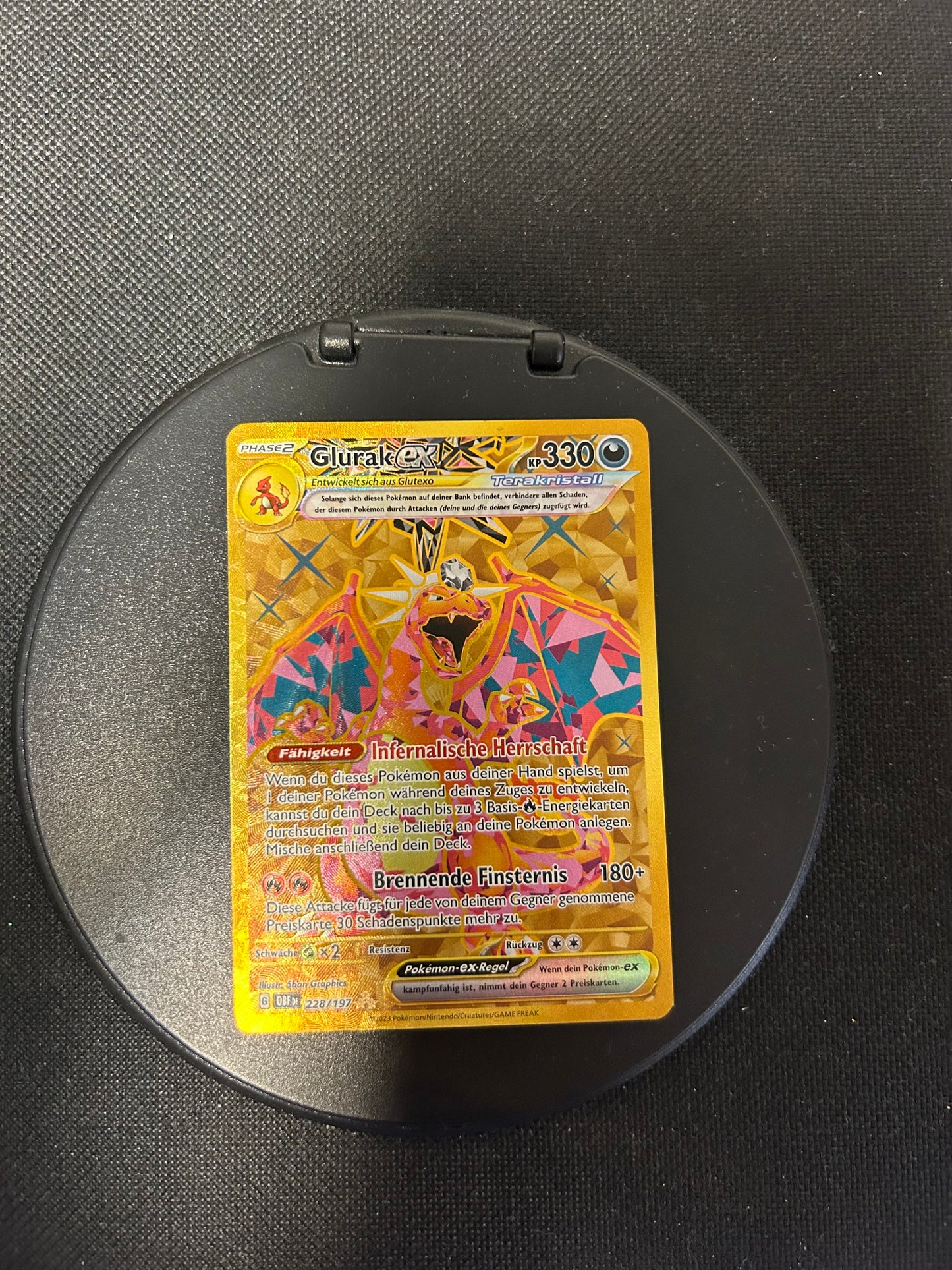 Pokemon Karte ex Gold Glurak 228/197 Deutsch