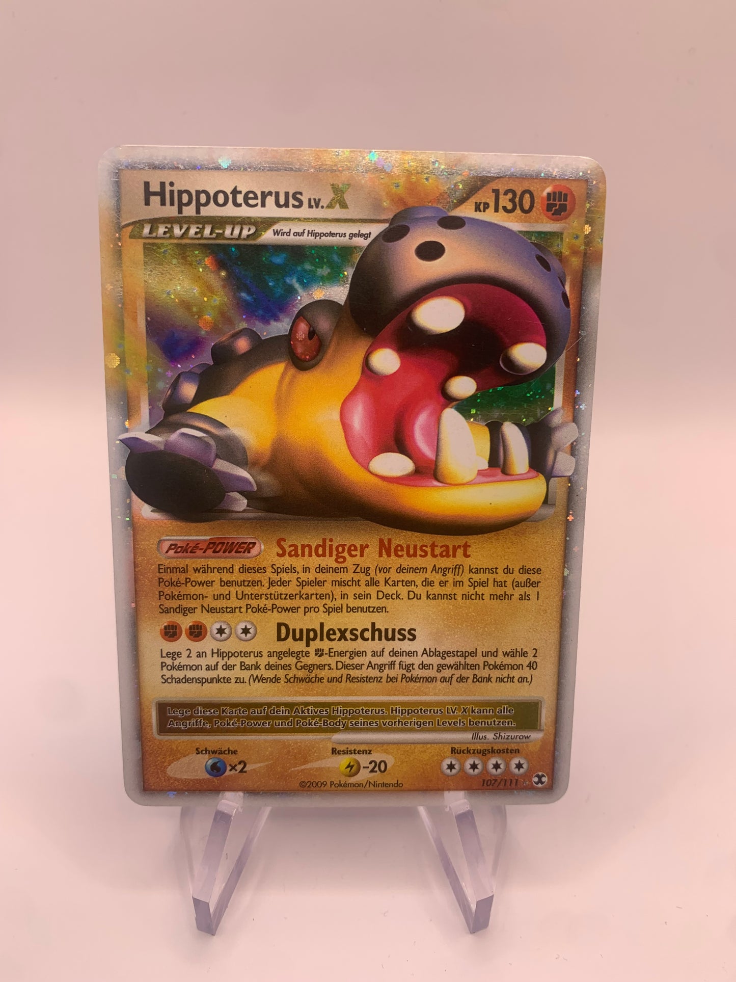 Pokemon Karte Lv.X Hippoterus 107/111 Deutsch