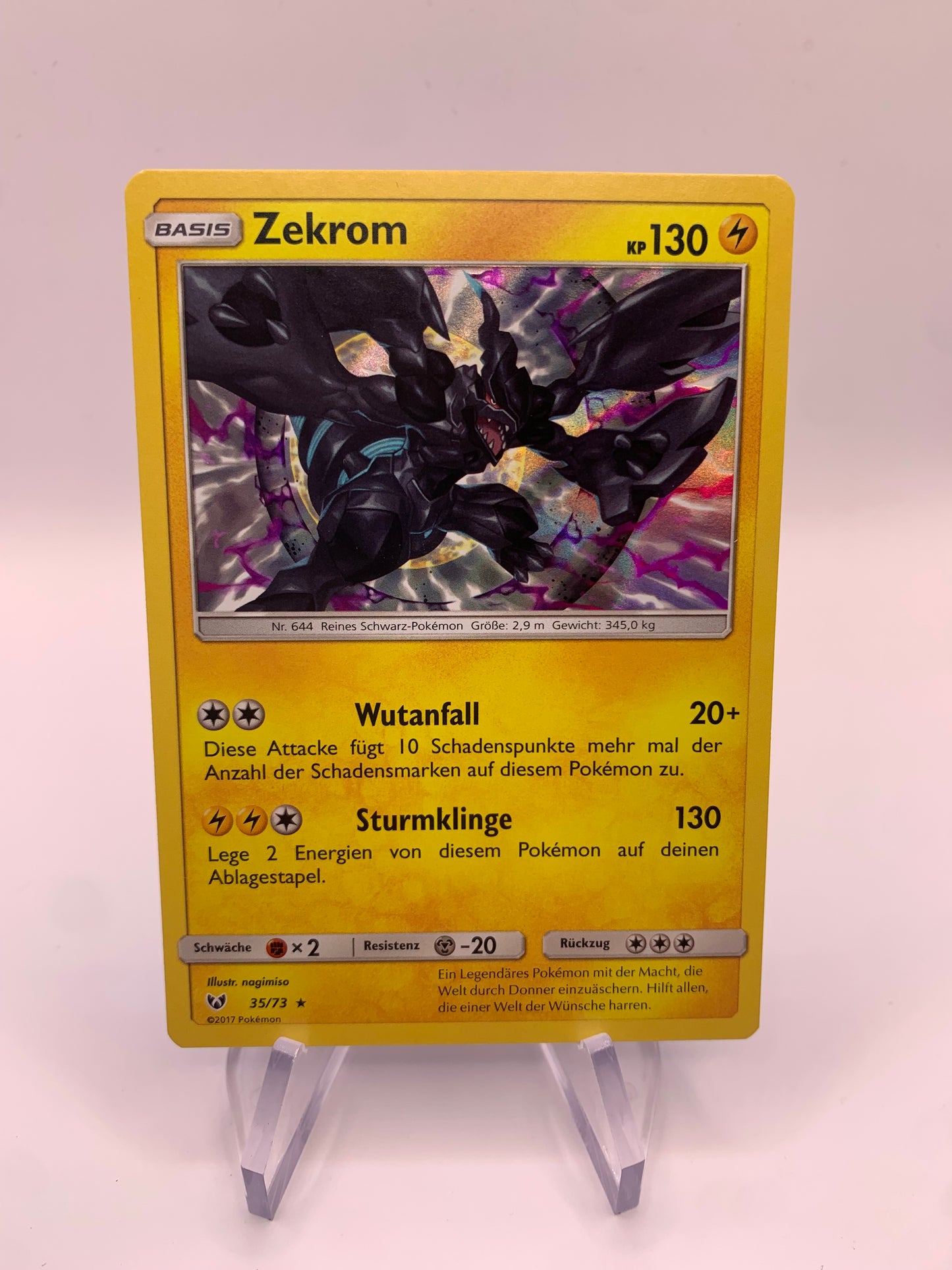 Pokemon Karte Holo Zekrom 35/73 Deutsch