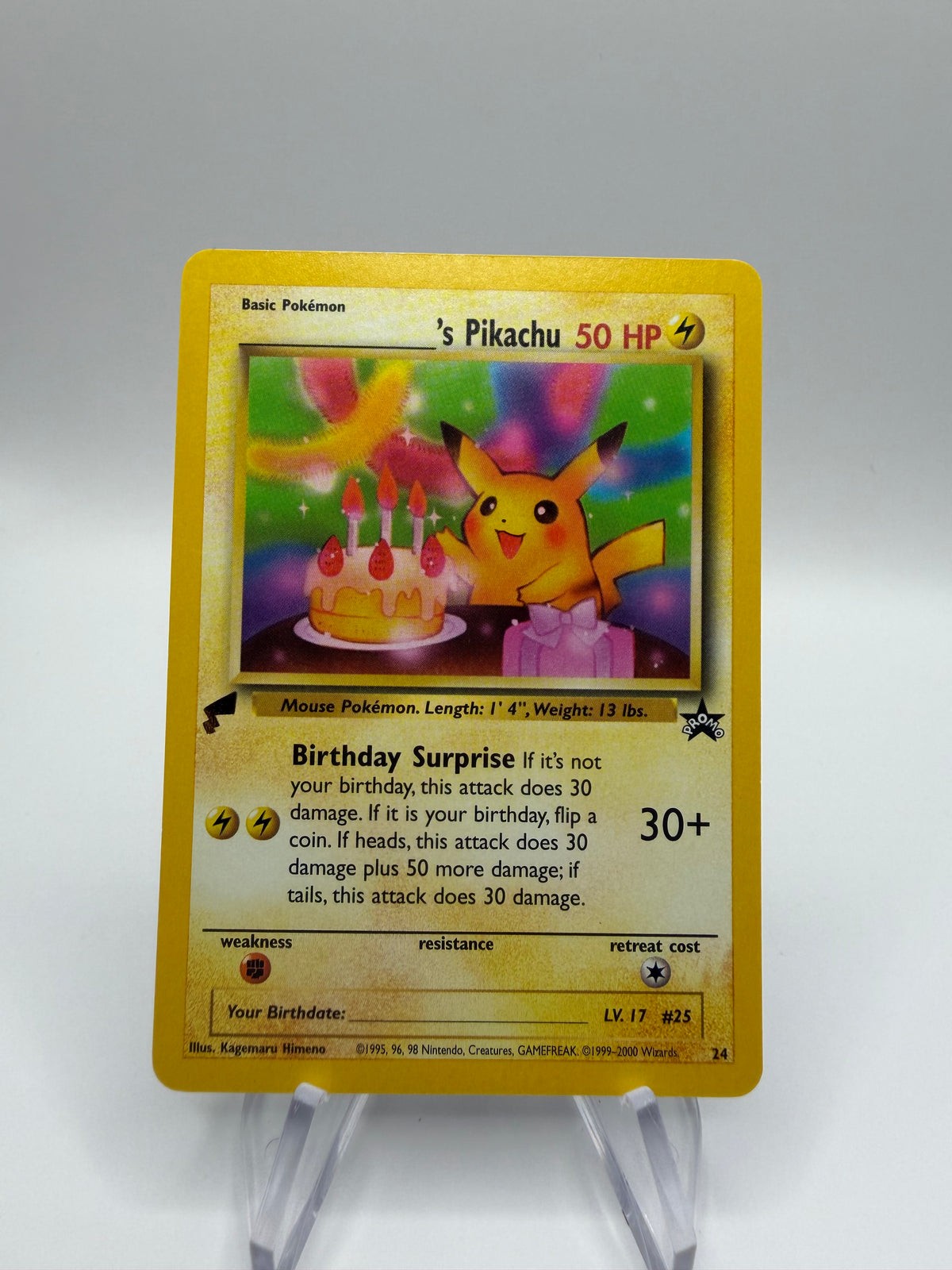 Pokemon Karte World Collection Birthday Pikachu 24 Englisch