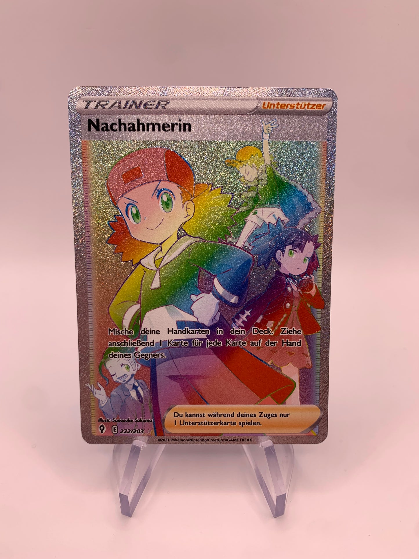 Pokémon Karte Trainer Rainbow Nachahmerin 222/203 Deutsch