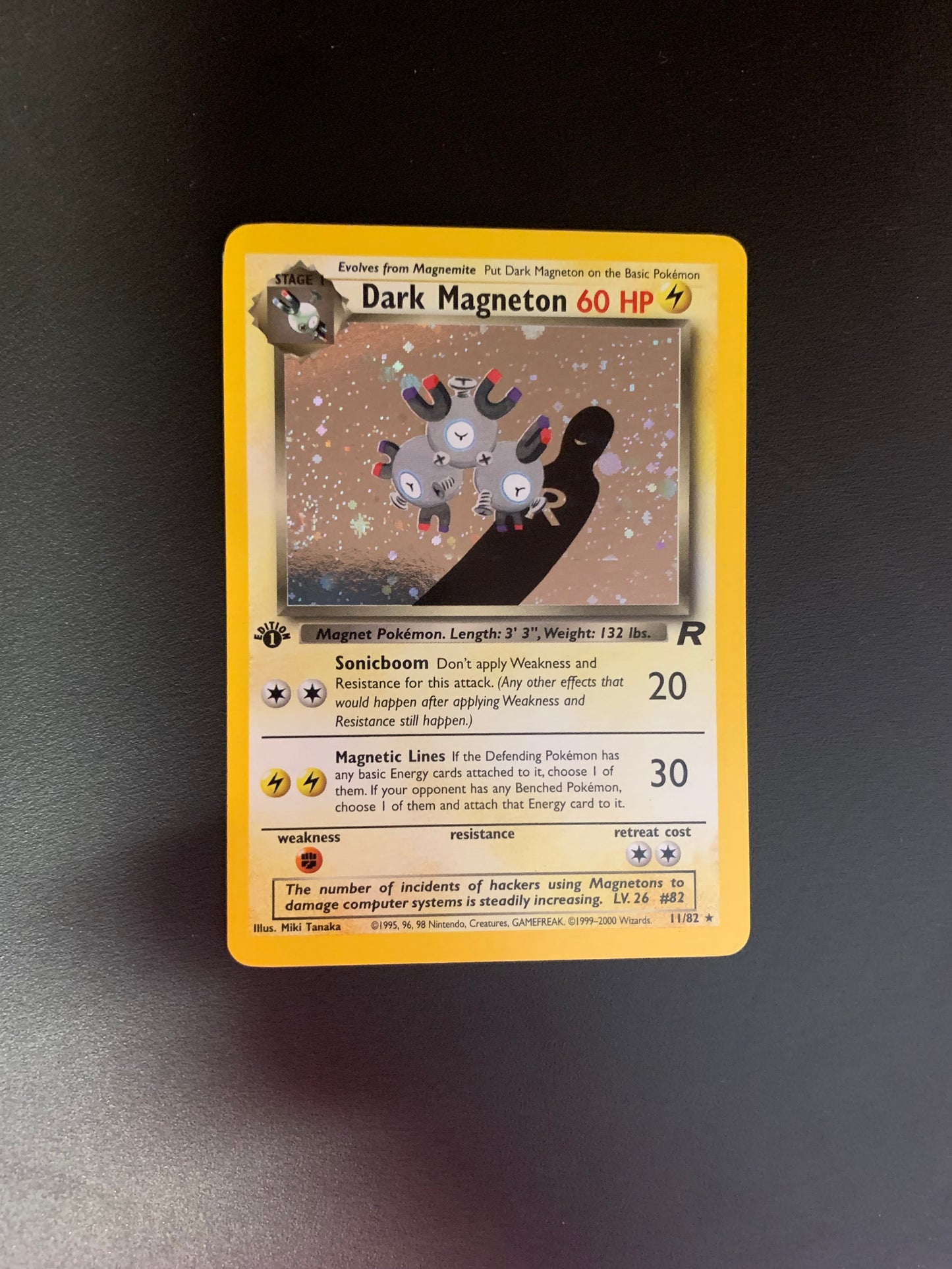 Pokemon Karte Dunkles Magneton 11/82 Englisch