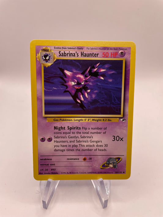Pokemon Karte Sabrinas Haunter 58/132 Gym Challange Englisch