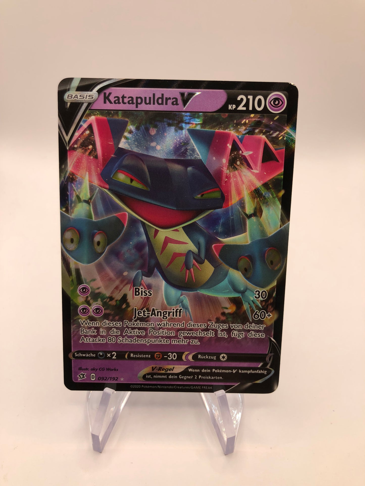 Pokemon Karte V Katapuldra 92/192 Deutsch