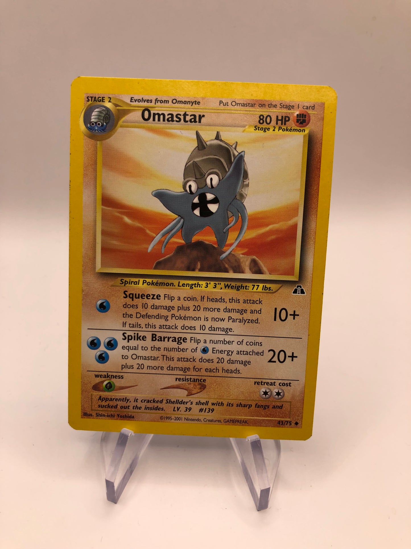 Pokemon Karte Neo Discovery Omastar 43/75 Englisch