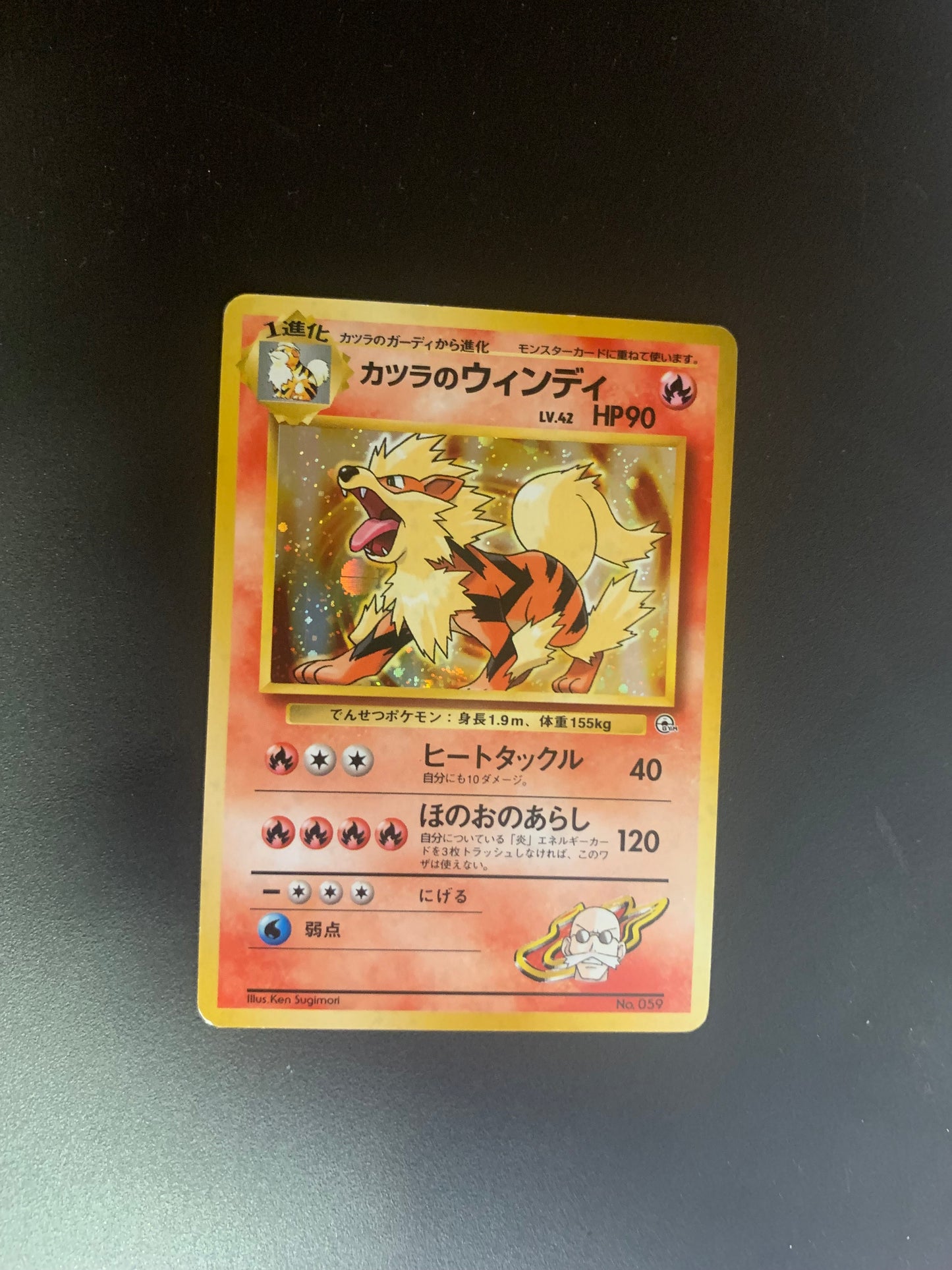 Pokemon Karte Holo Blaine’s Arkani No.59 Japanisch