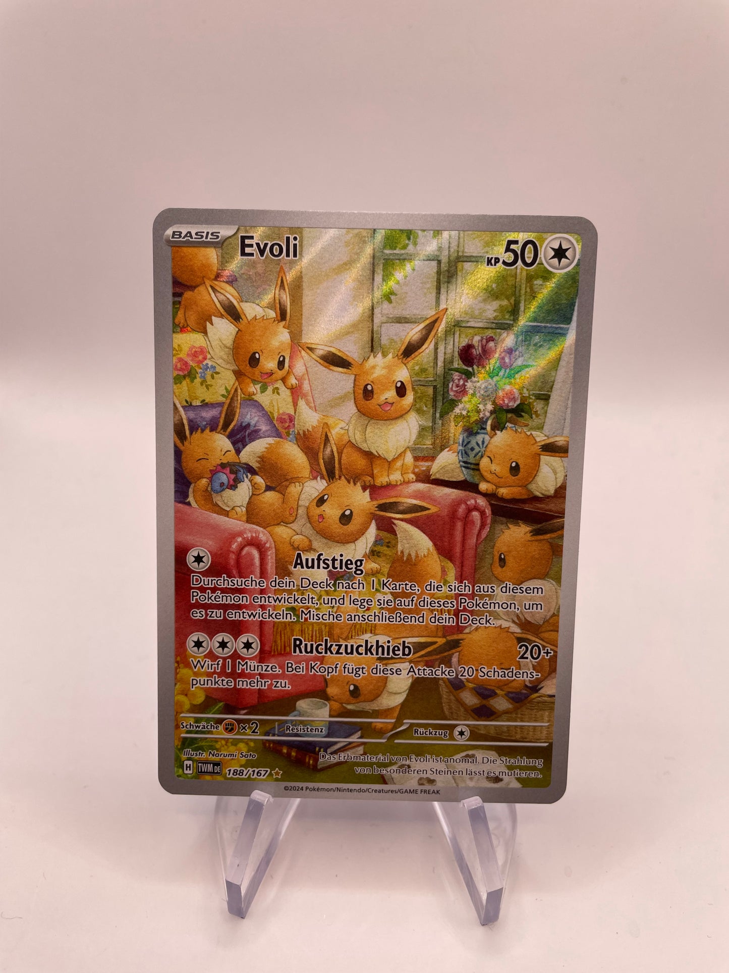 Pokemon Karte Art Rare Evoli 188/167 Deutsch