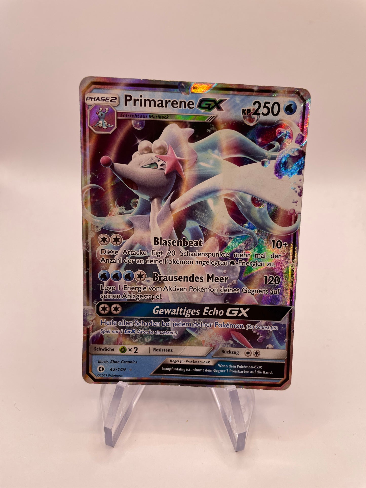 Pokémon Karte Primarene GX 42/149 Deutsch