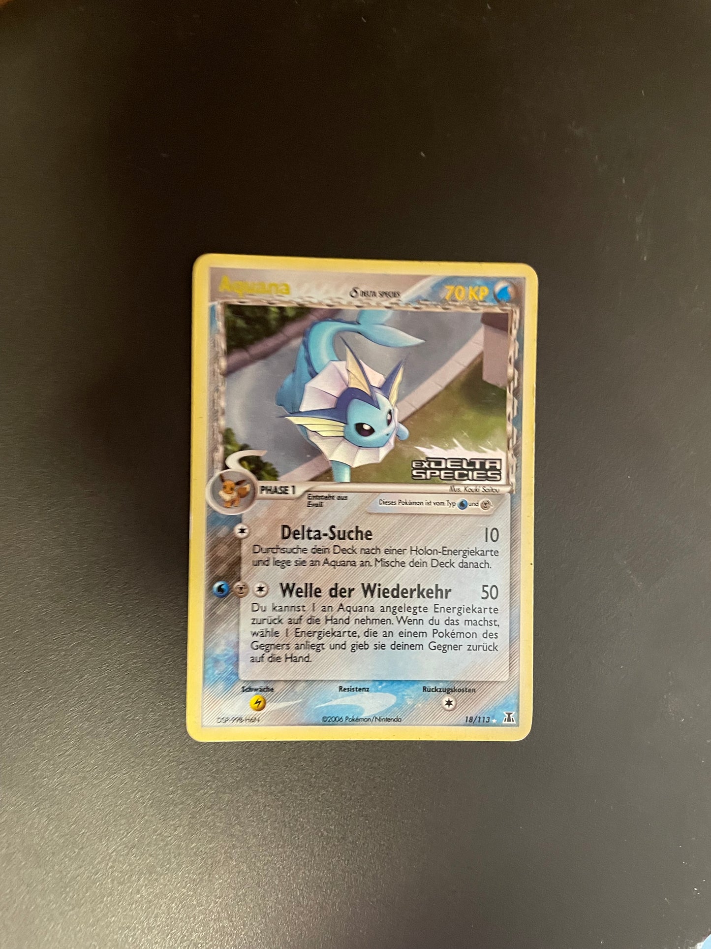 Pokemon Karte Holo Stamp Aquana 18/113 Deutsch