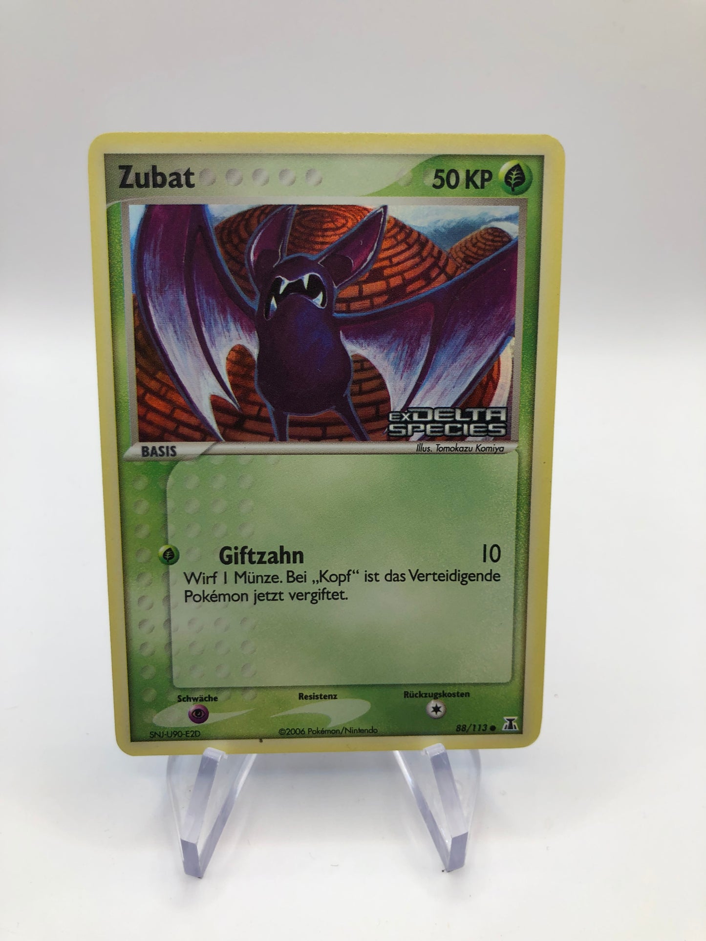 Pokemon Karte Revers Stamp Zubat 88/113 Deutsch